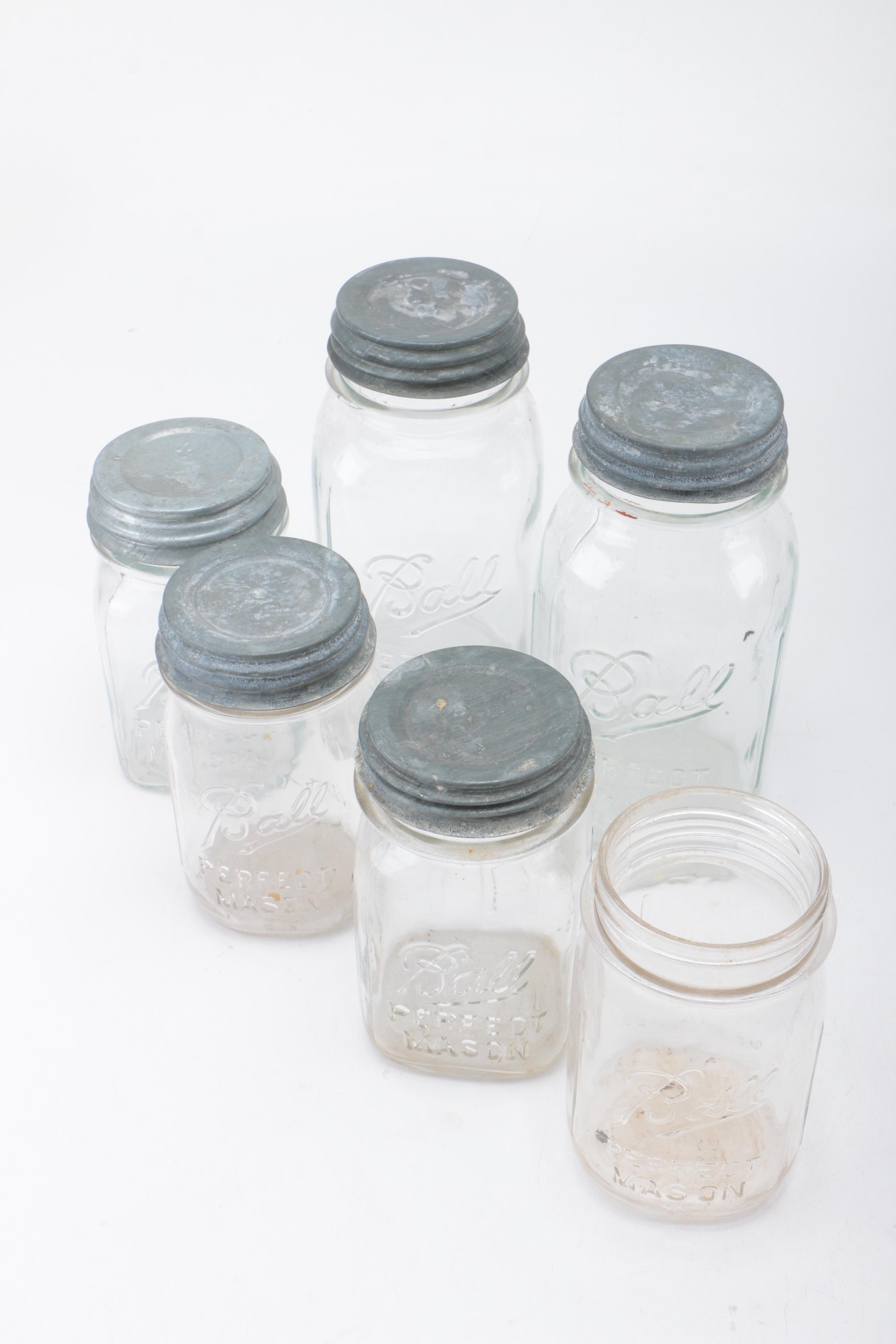 Vintage Glass Mason Jars and Bottles