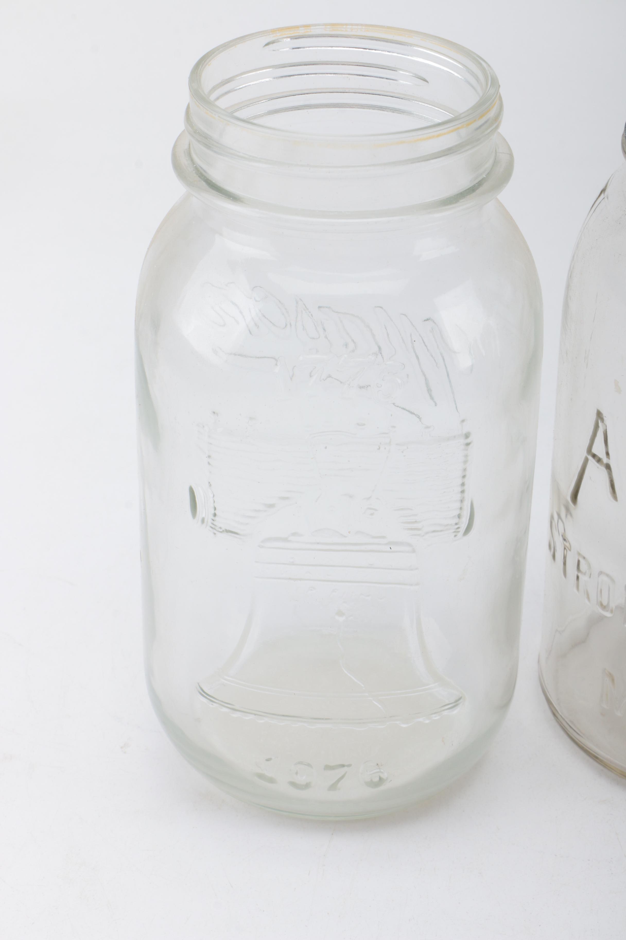 Vintage Glass Mason Jars and Bottles