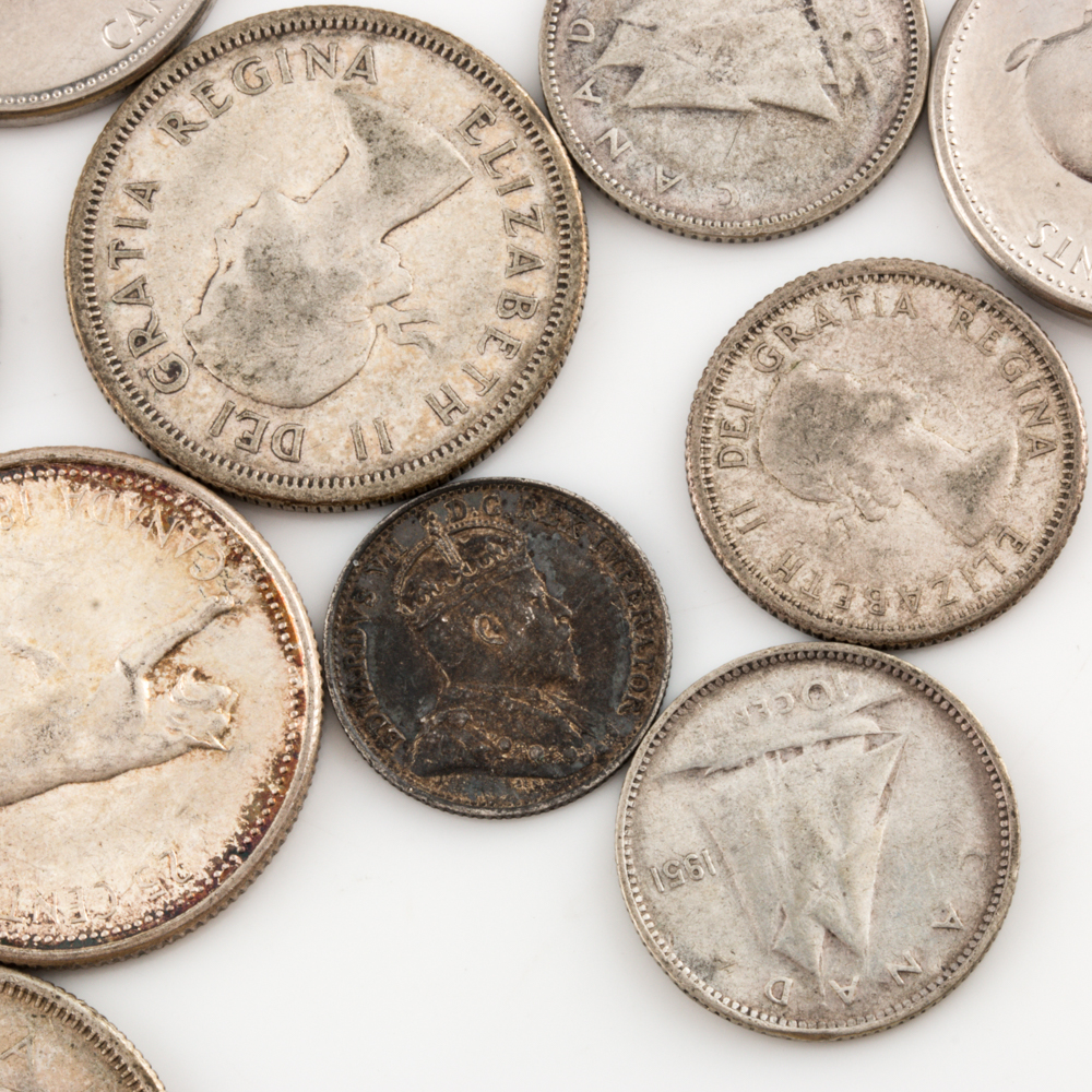Twenty-Three Vintage and Antique Canadian Coins