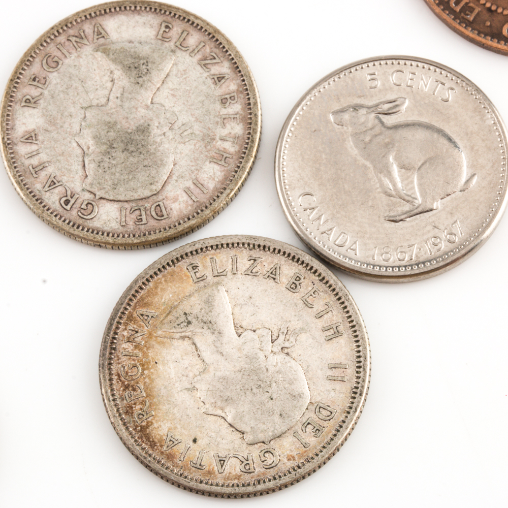 Twenty-Three Vintage and Antique Canadian Coins