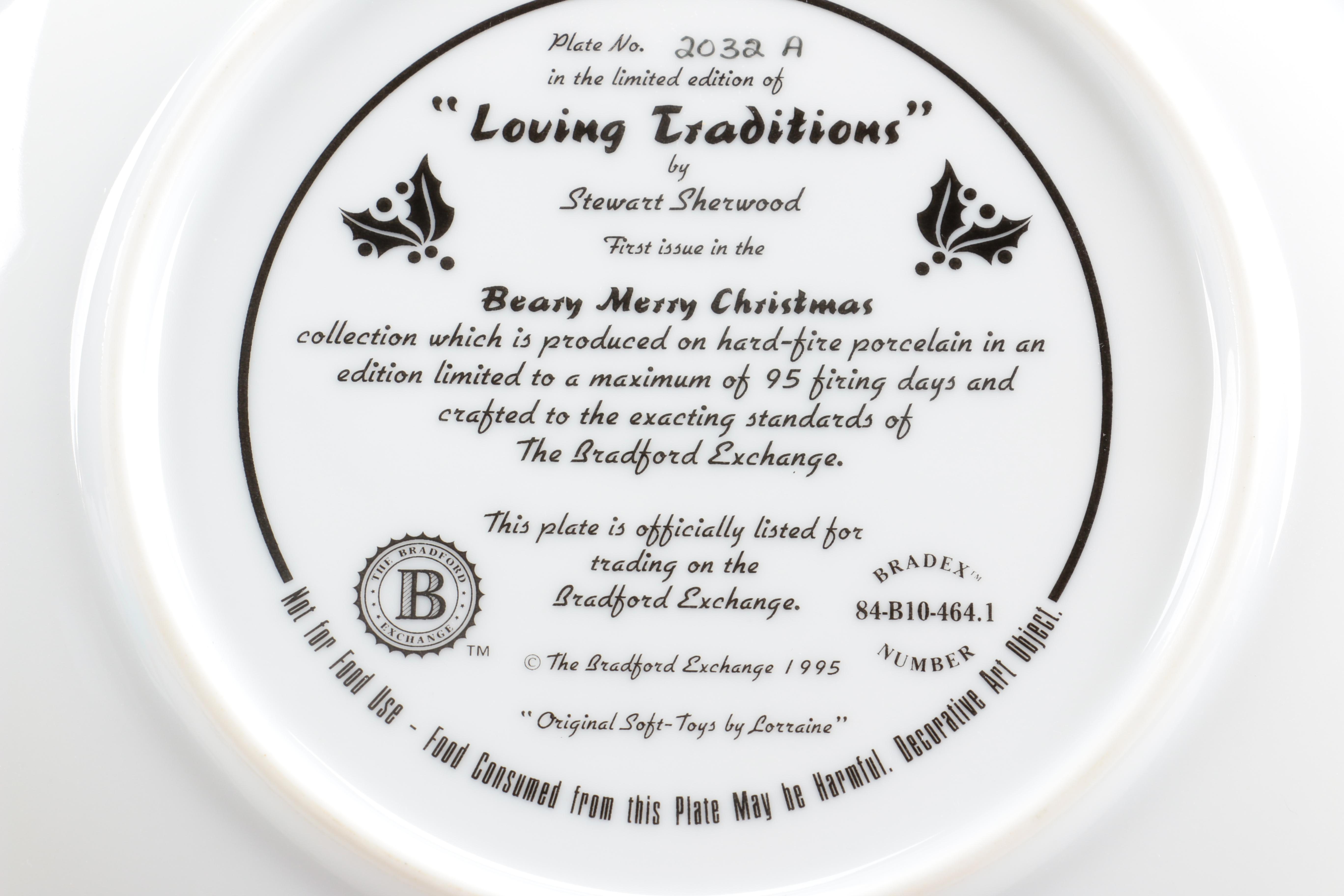 Bradford Exchange "Loving Traditions" Collector Plate