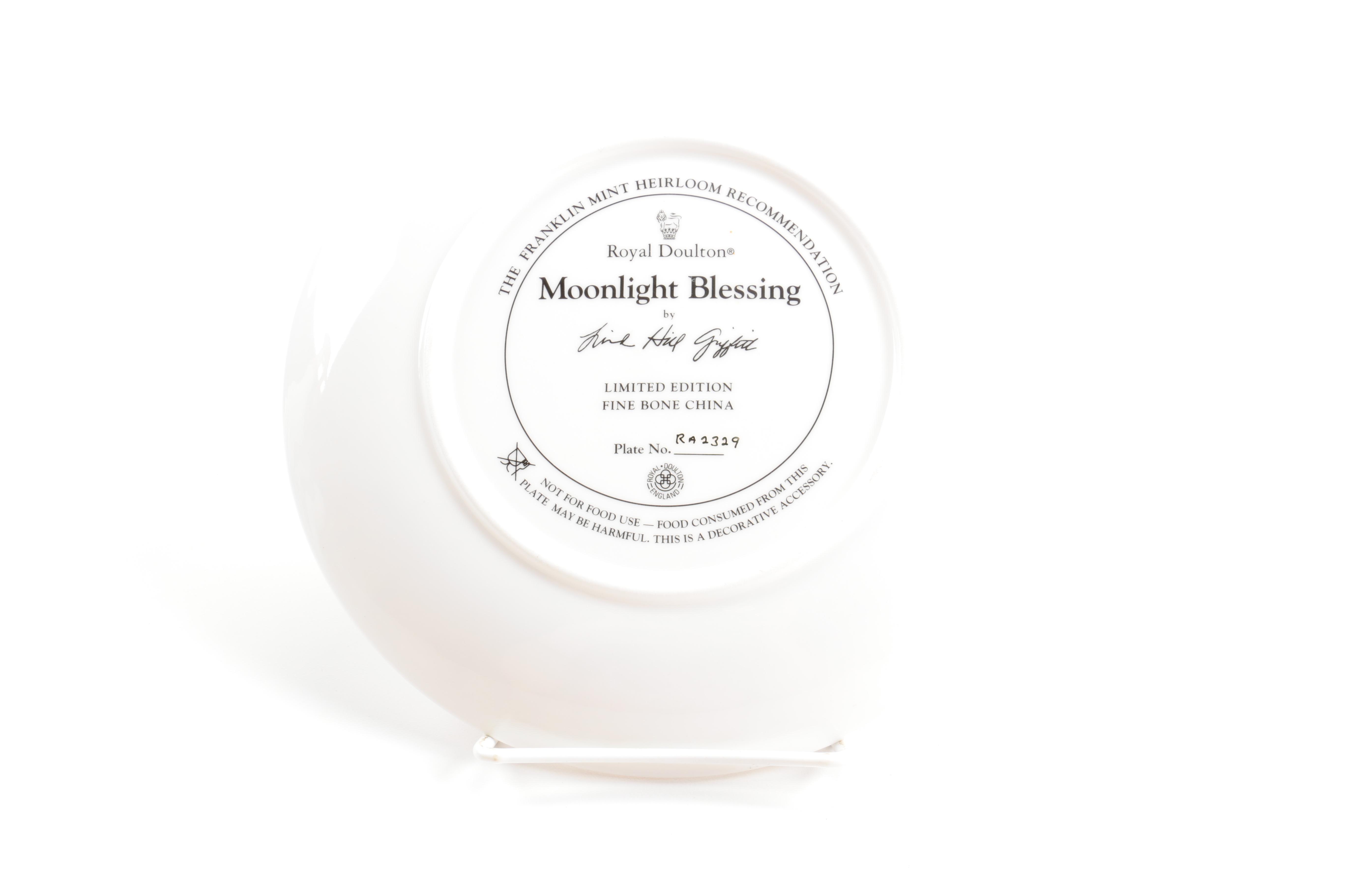 Limited Edition Franklin Mint Royal Doulton "Moonlight Blessing" Porcelain Collector Plate
