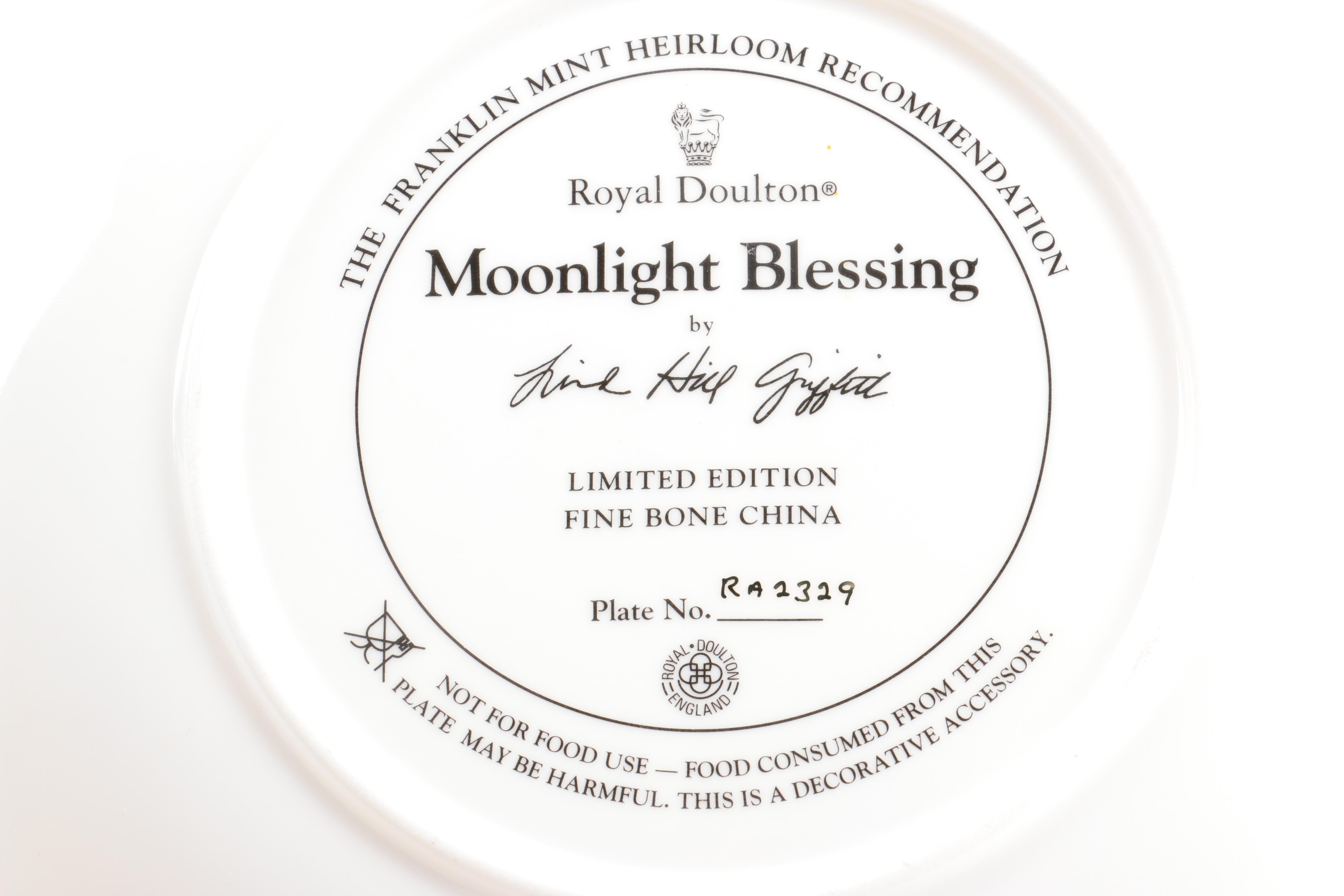 Limited Edition Franklin Mint Royal Doulton "Moonlight Blessing" Porcelain Collector Plate