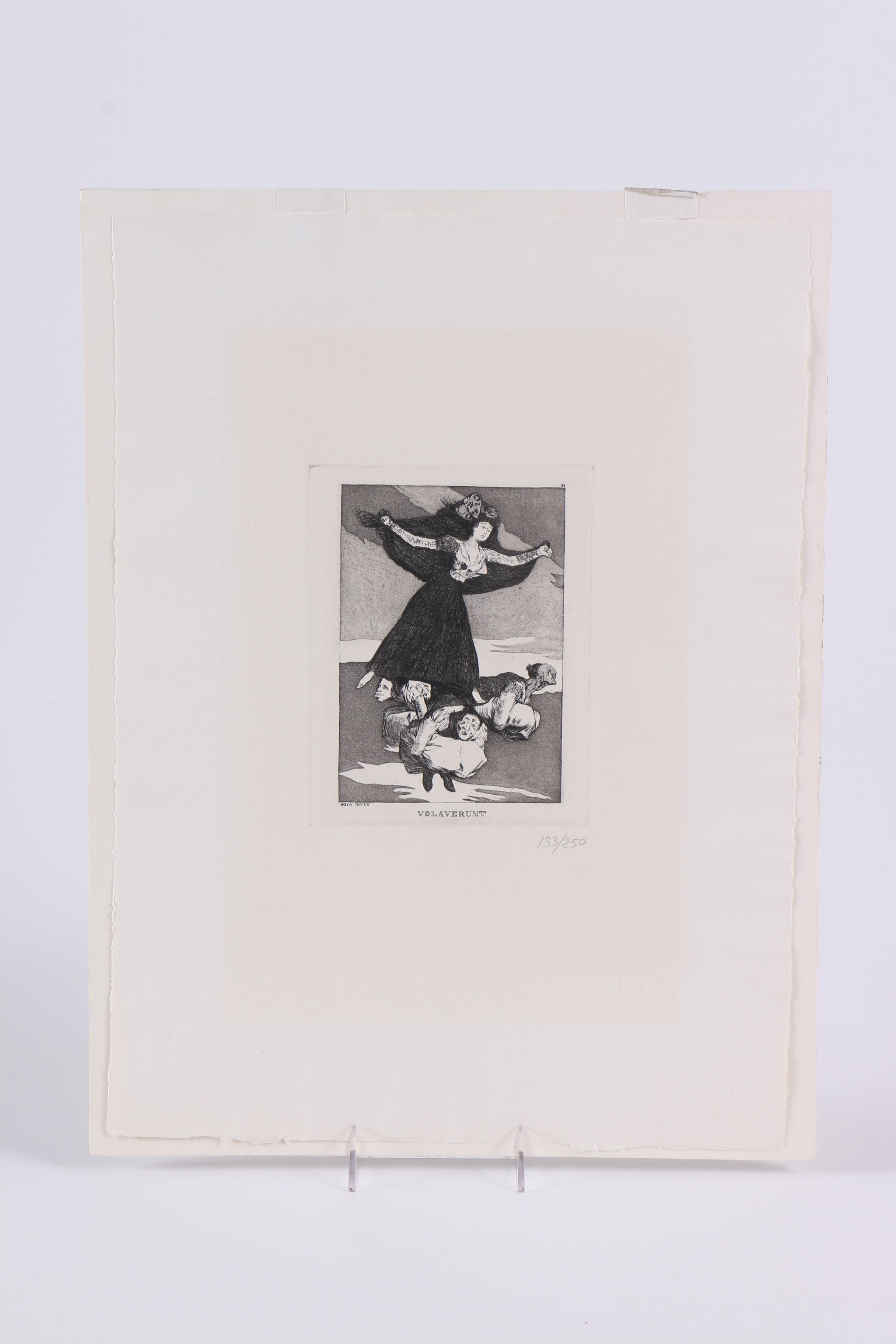 Limited Edition Etching on Paper After Francisco de Goya's "Volaverunt" From the "Los Caprichos" Series