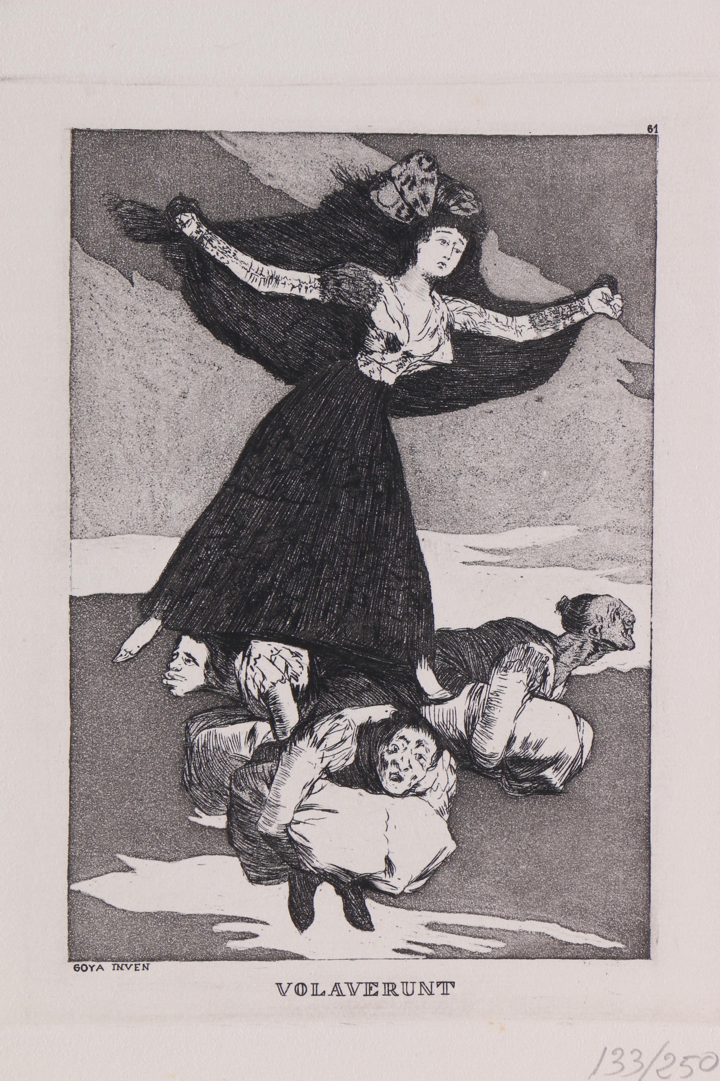 Limited Edition Etching on Paper After Francisco de Goya's "Volaverunt" From the "Los Caprichos" Series
