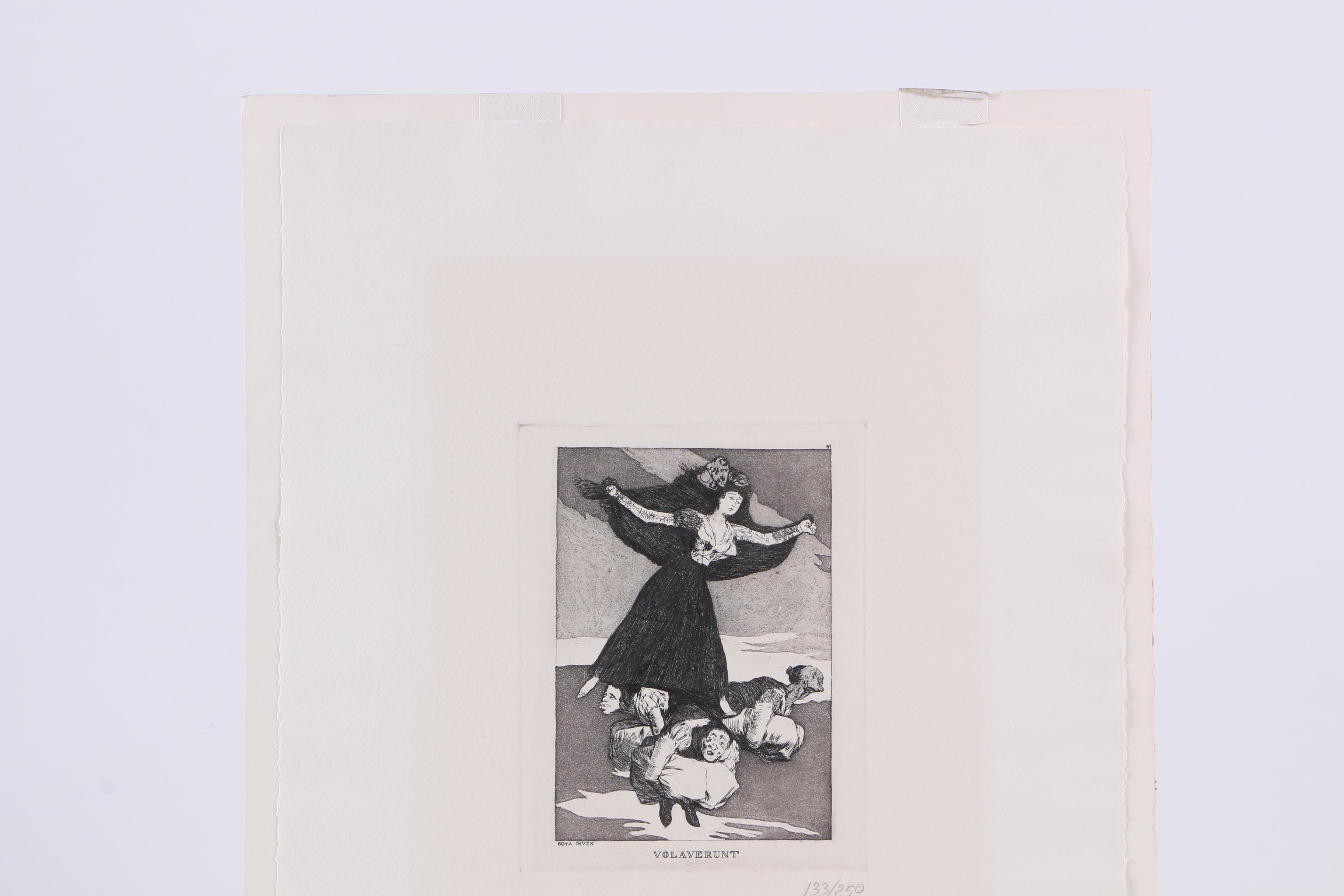 Limited Edition Etching on Paper After Francisco de Goya's "Volaverunt" From the "Los Caprichos" Series