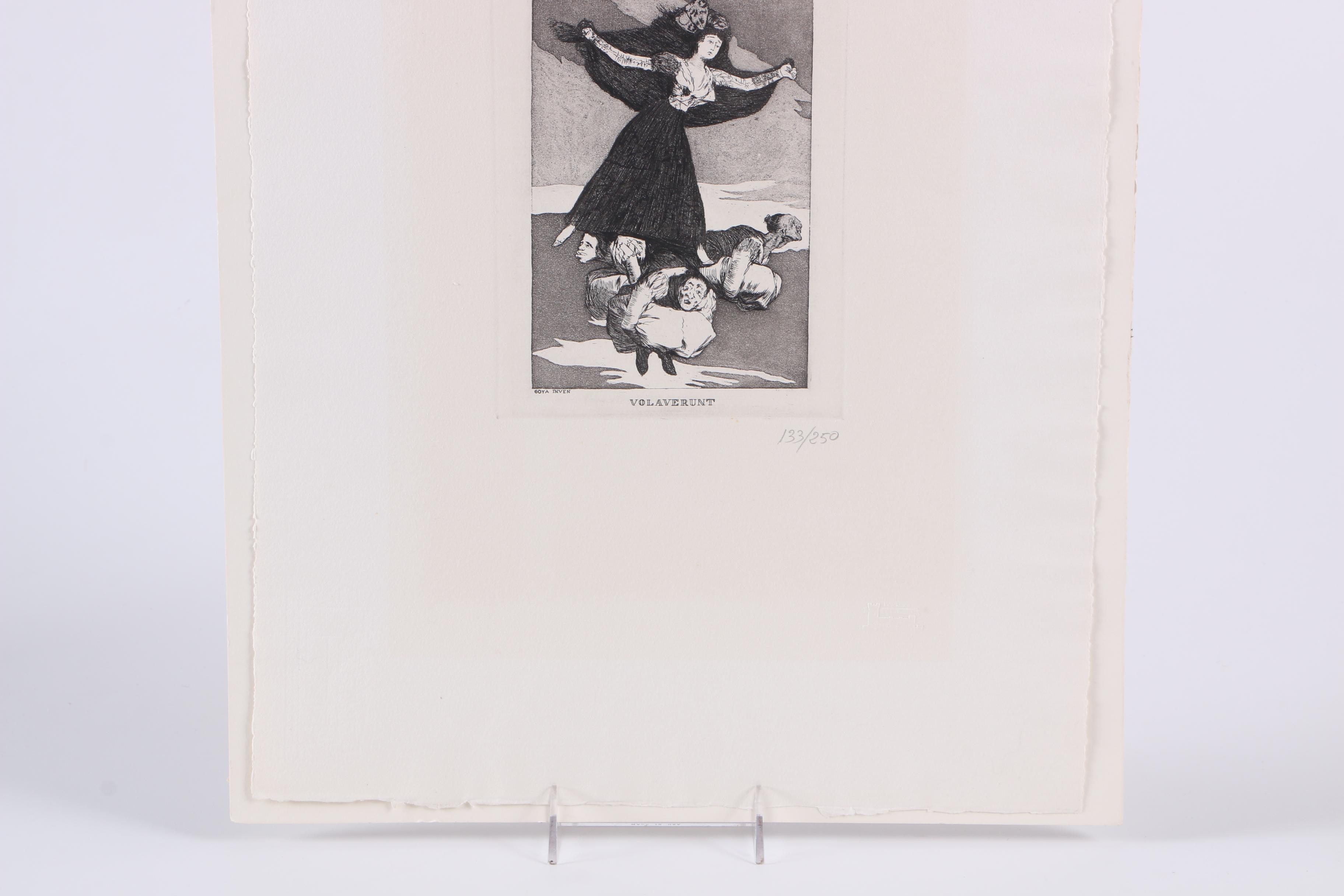 Limited Edition Etching on Paper After Francisco de Goya's "Volaverunt" From the "Los Caprichos" Series