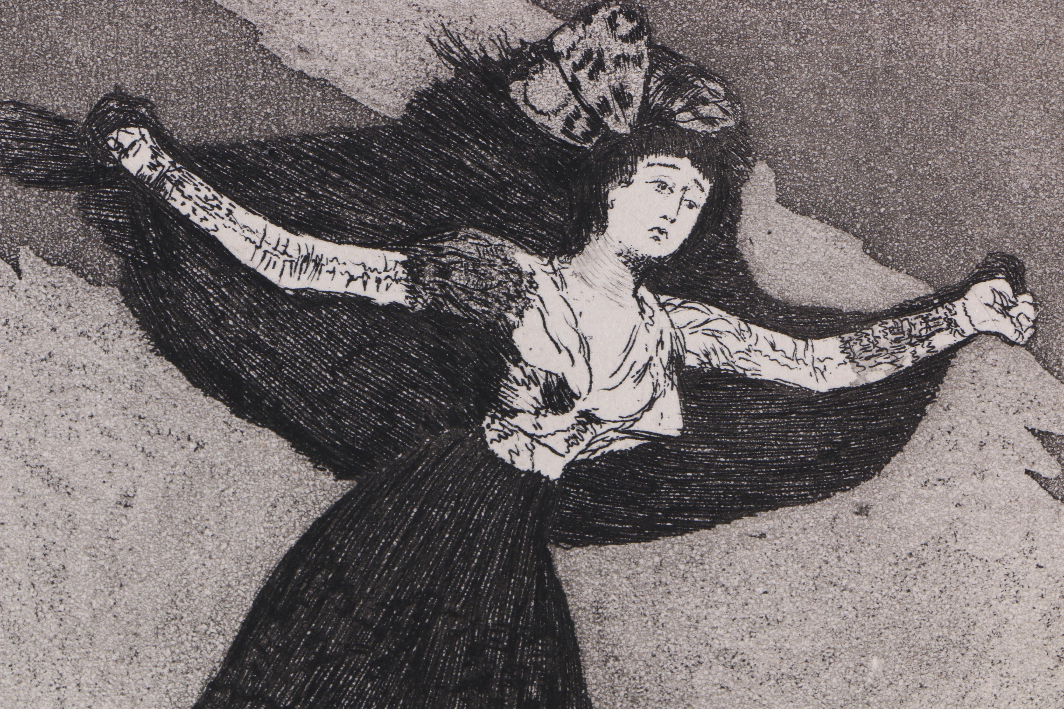 Limited Edition Etching on Paper After Francisco de Goya's "Volaverunt" From the "Los Caprichos" Series