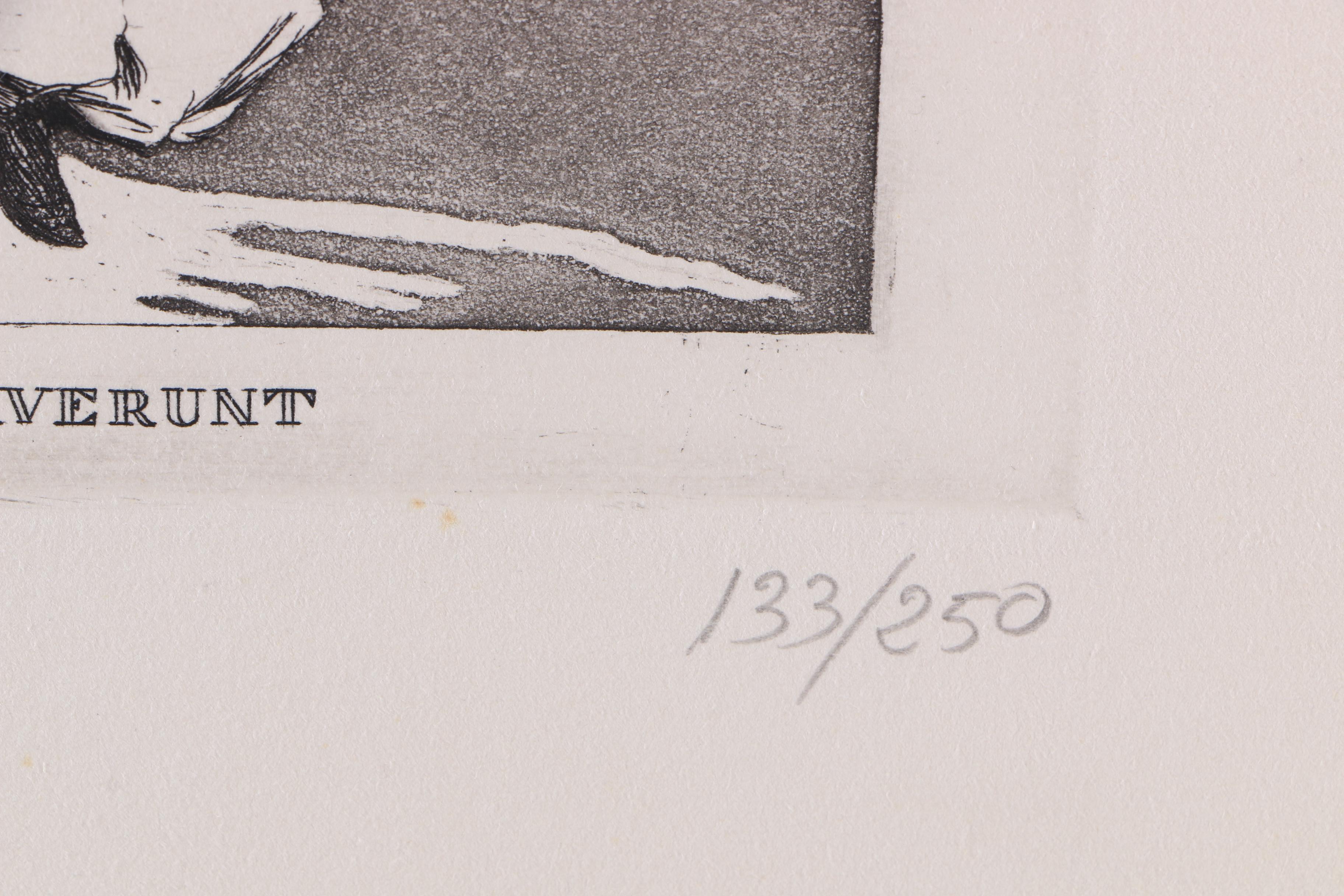 Limited Edition Etching on Paper After Francisco de Goya's "Volaverunt" From the "Los Caprichos" Series