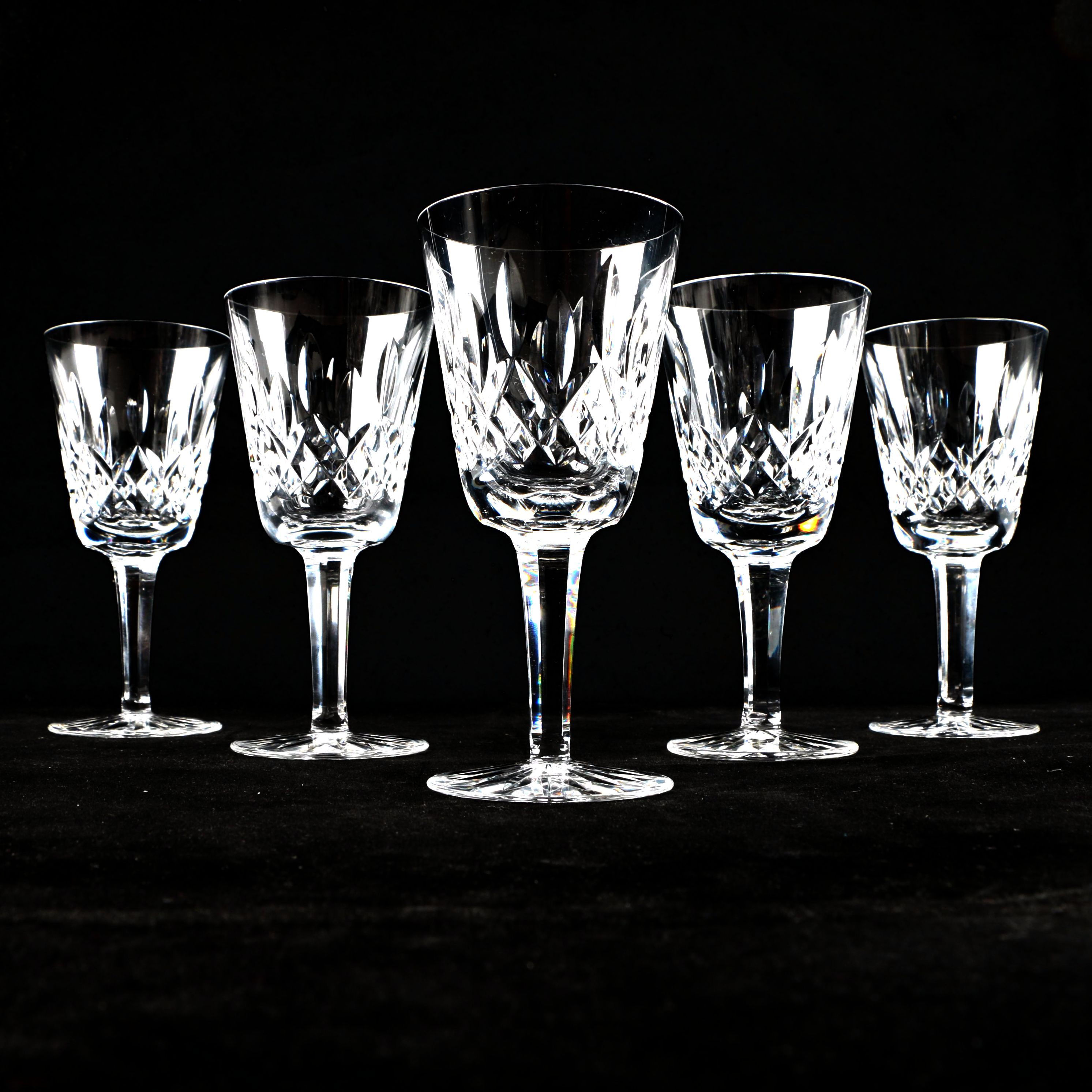 Waterford "Lismore" Crystal Goblets