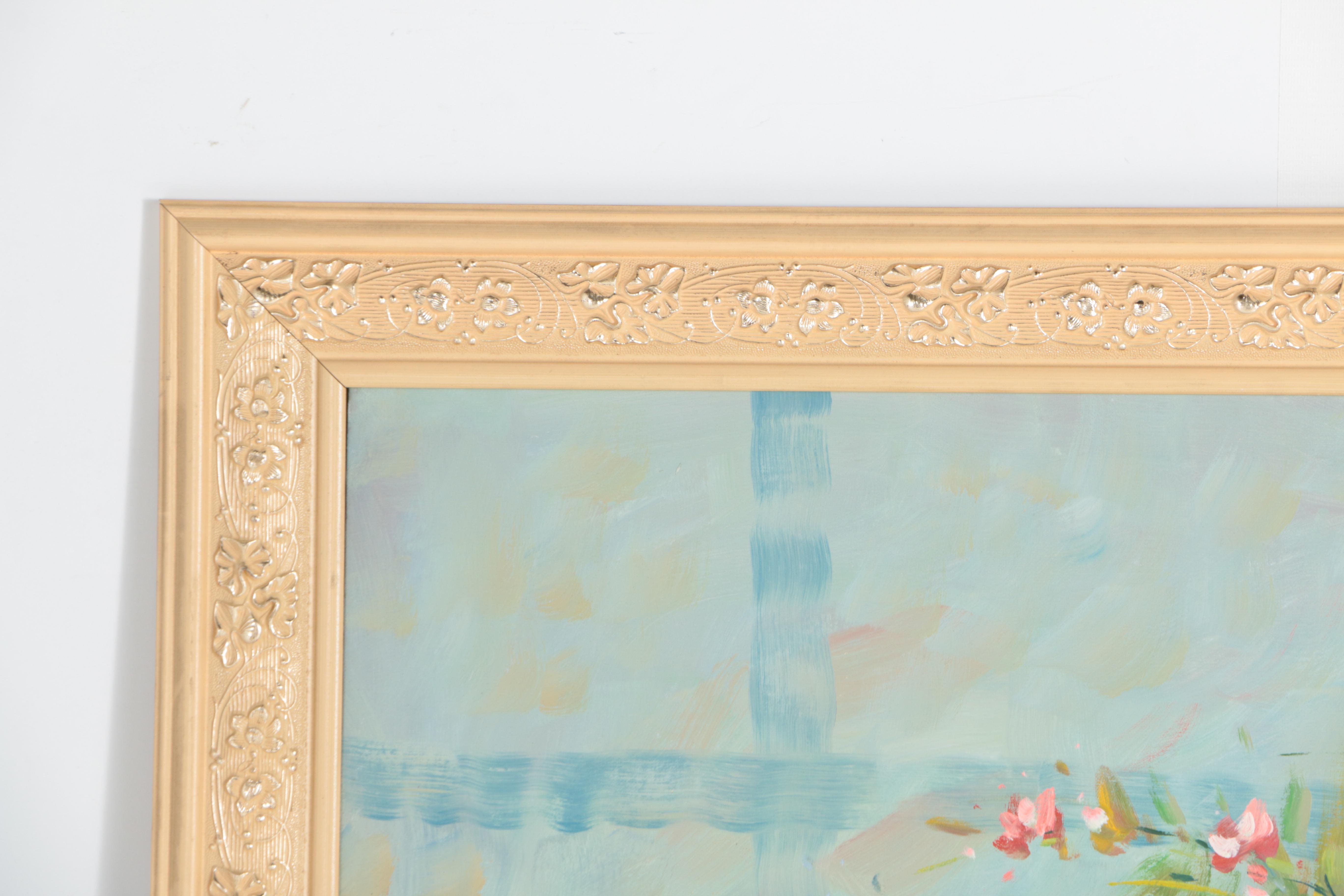 Labella Oil Painting of a Still Life with Fruit and Flowers