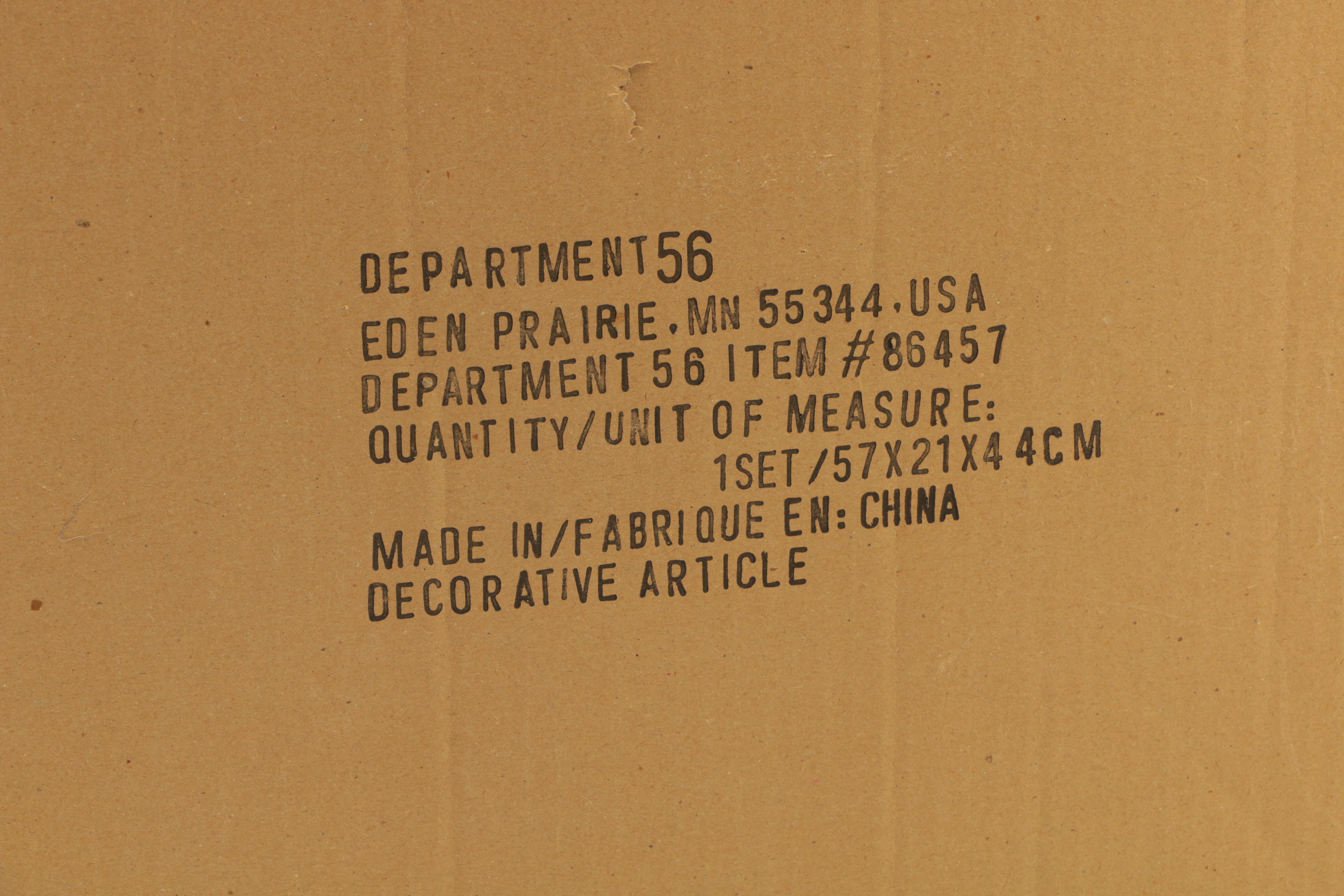 Department 56 "Mercury Glass" Finish Ceramic Nativity Set