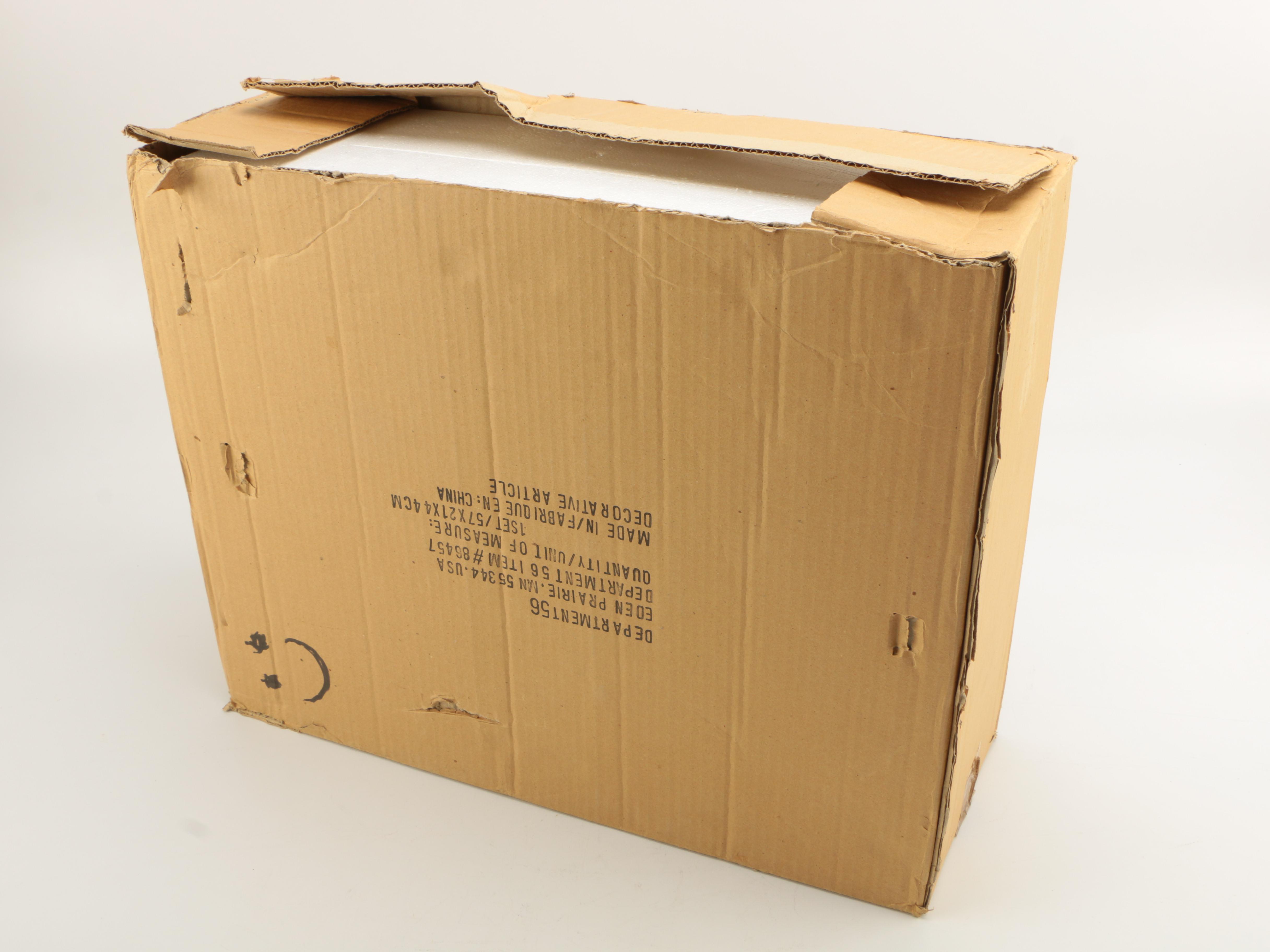 Department 56 "Mercury Glass" Finish Ceramic Nativity Set