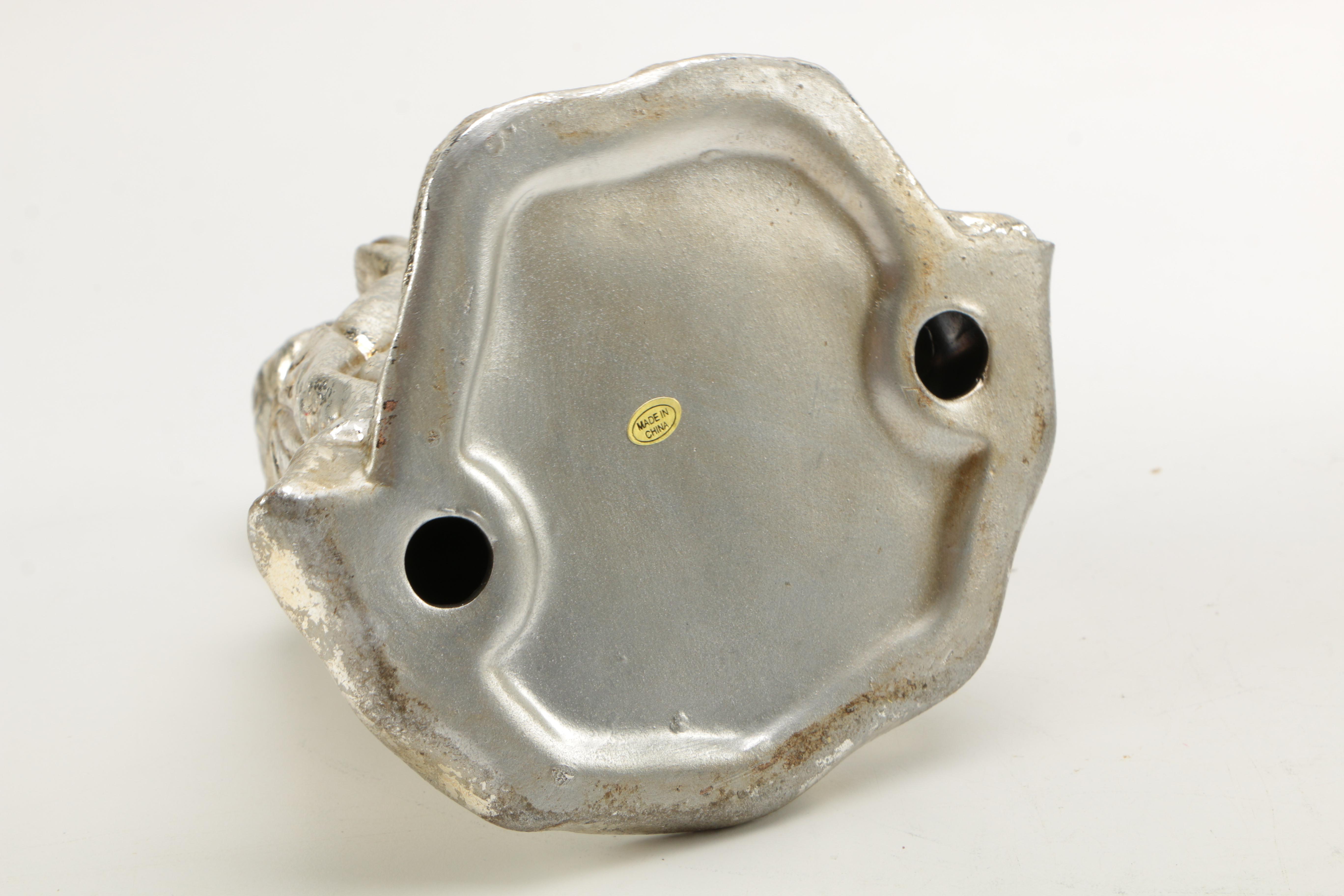 Department 56 "Mercury Glass" Finish Ceramic Nativity Set