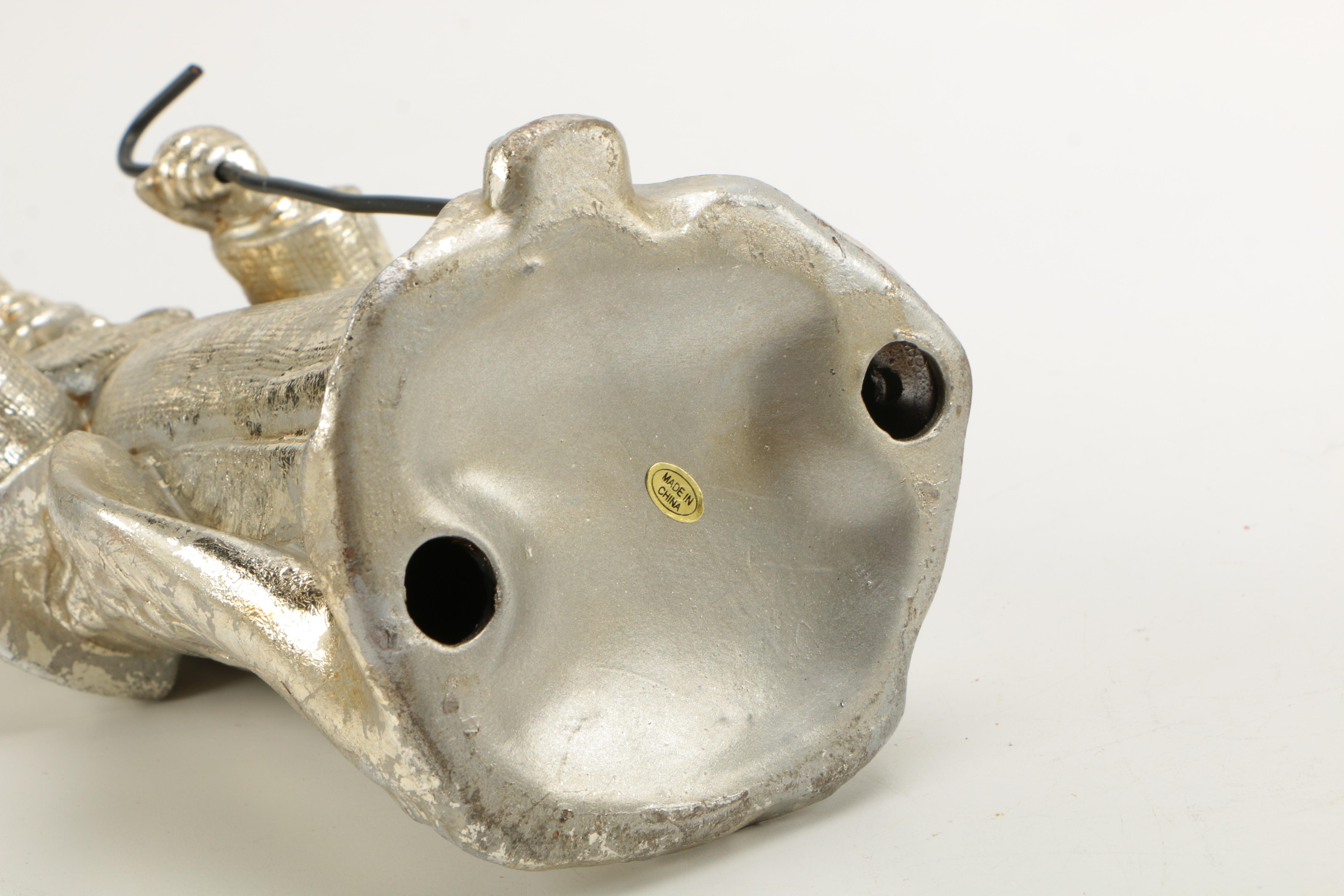 Department 56 "Mercury Glass" Finish Ceramic Nativity Set