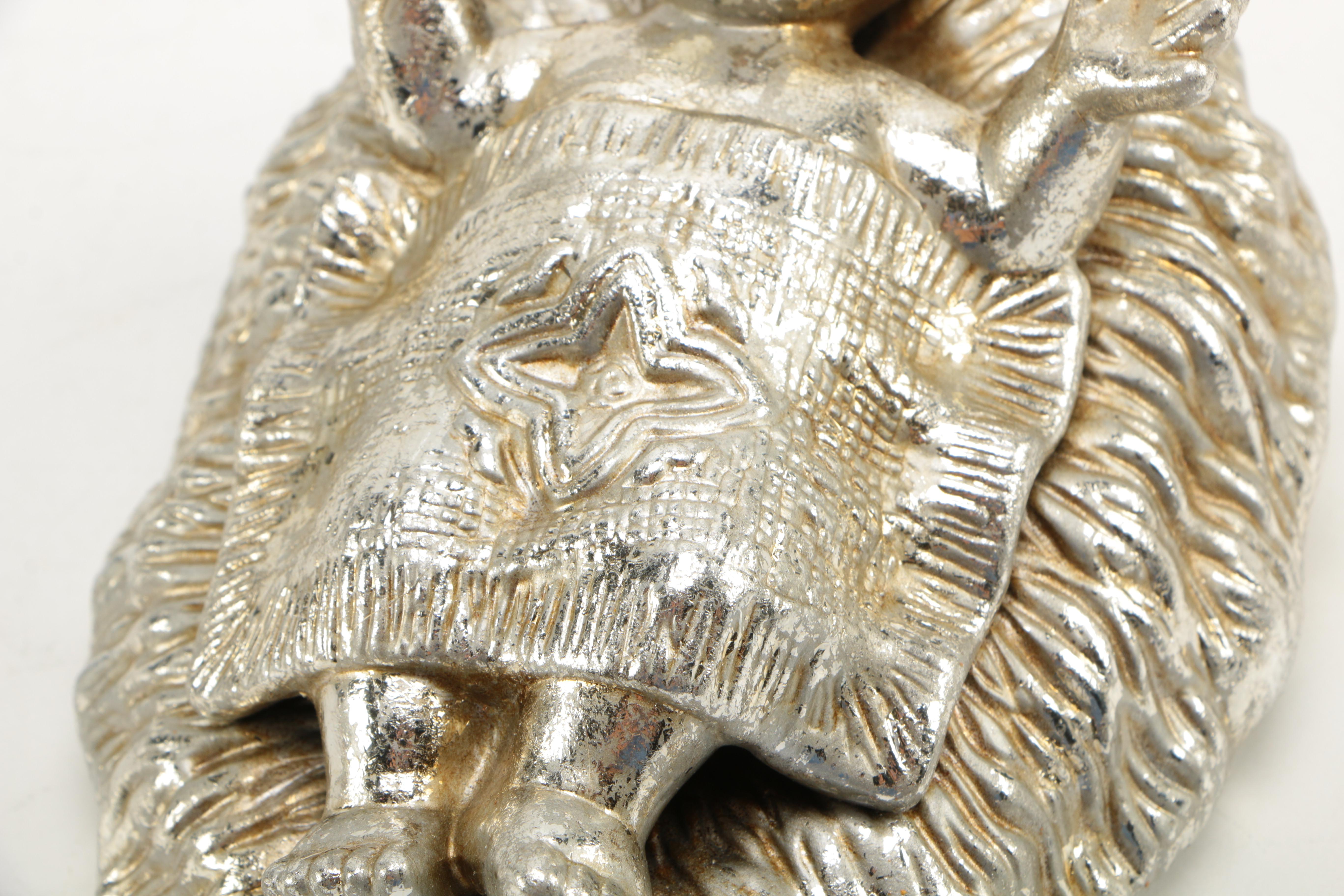 Department 56 "Mercury Glass" Finish Ceramic Nativity Set