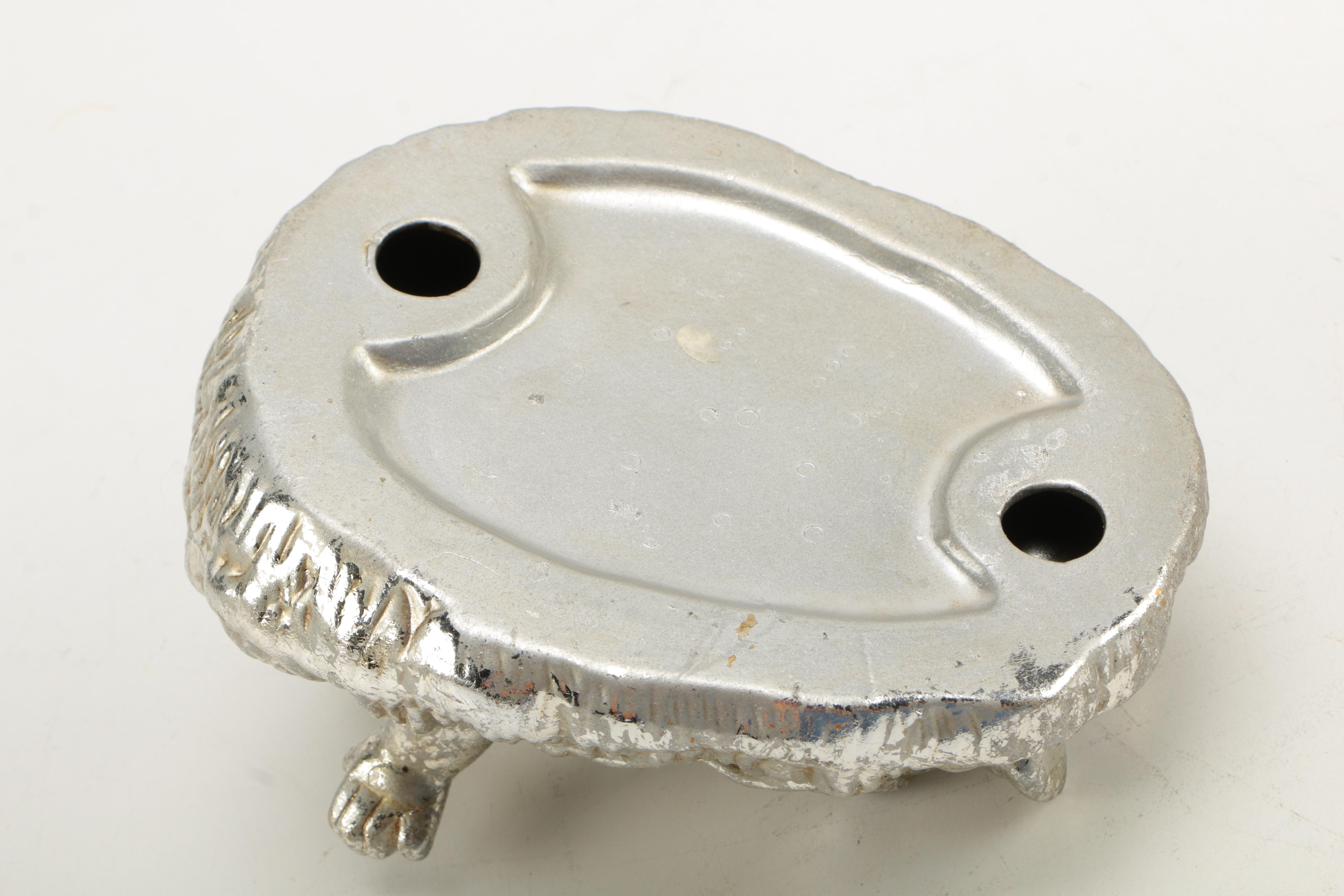 Department 56 "Mercury Glass" Finish Ceramic Nativity Set