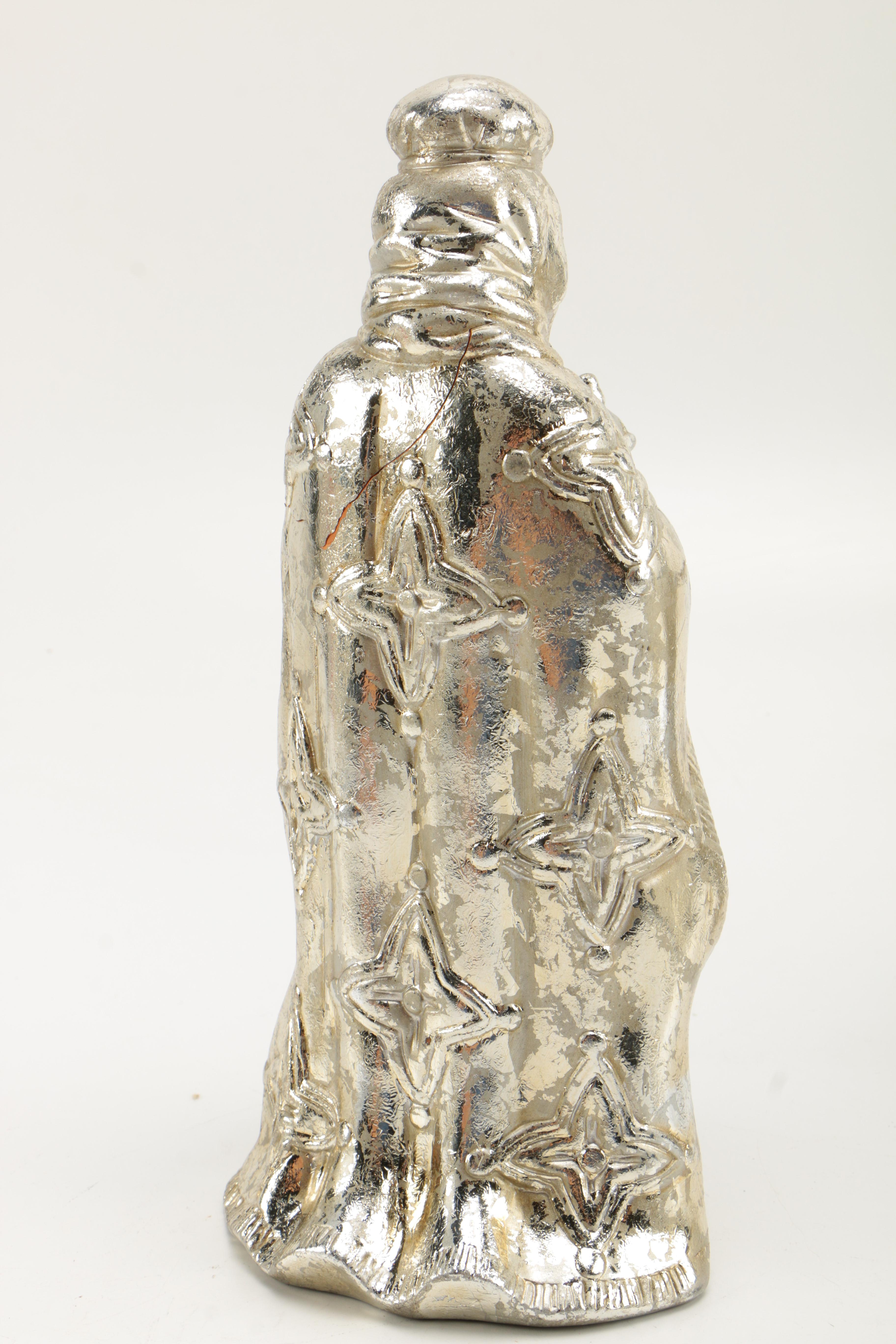 Department 56 "Mercury Glass" Finish Ceramic Nativity Set