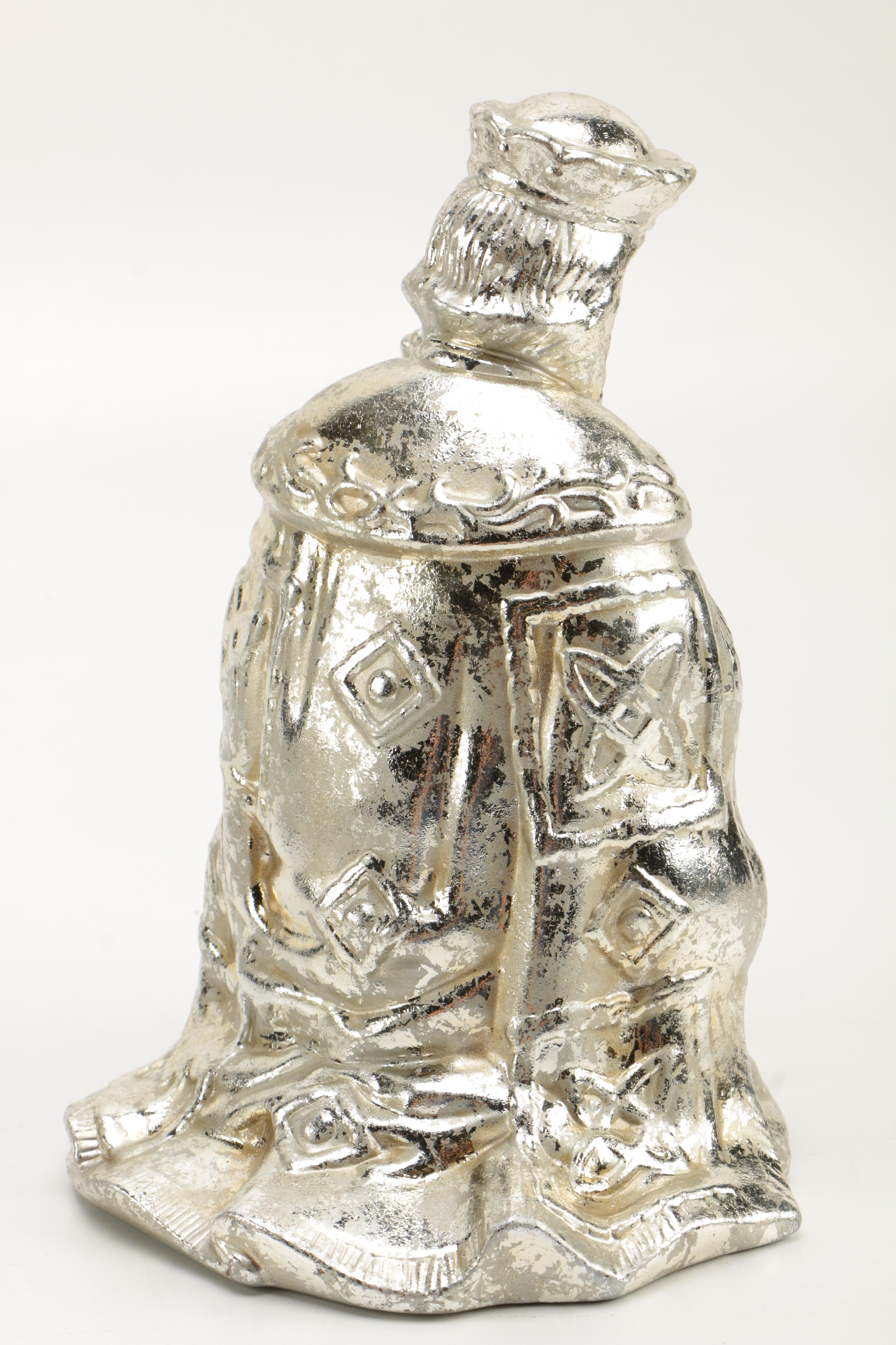 Department 56 "Mercury Glass" Finish Ceramic Nativity Set