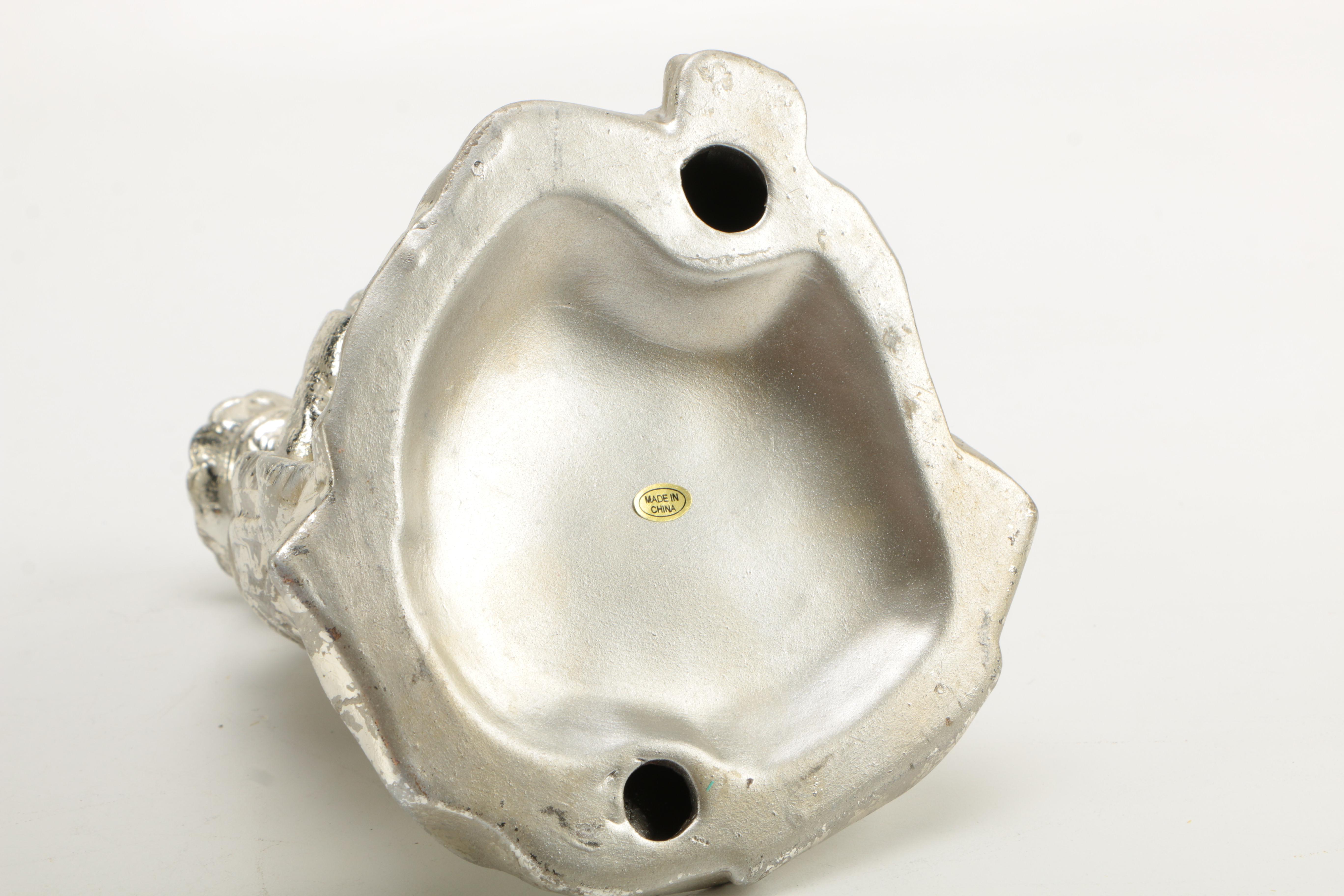 Department 56 "Mercury Glass" Finish Ceramic Nativity Set