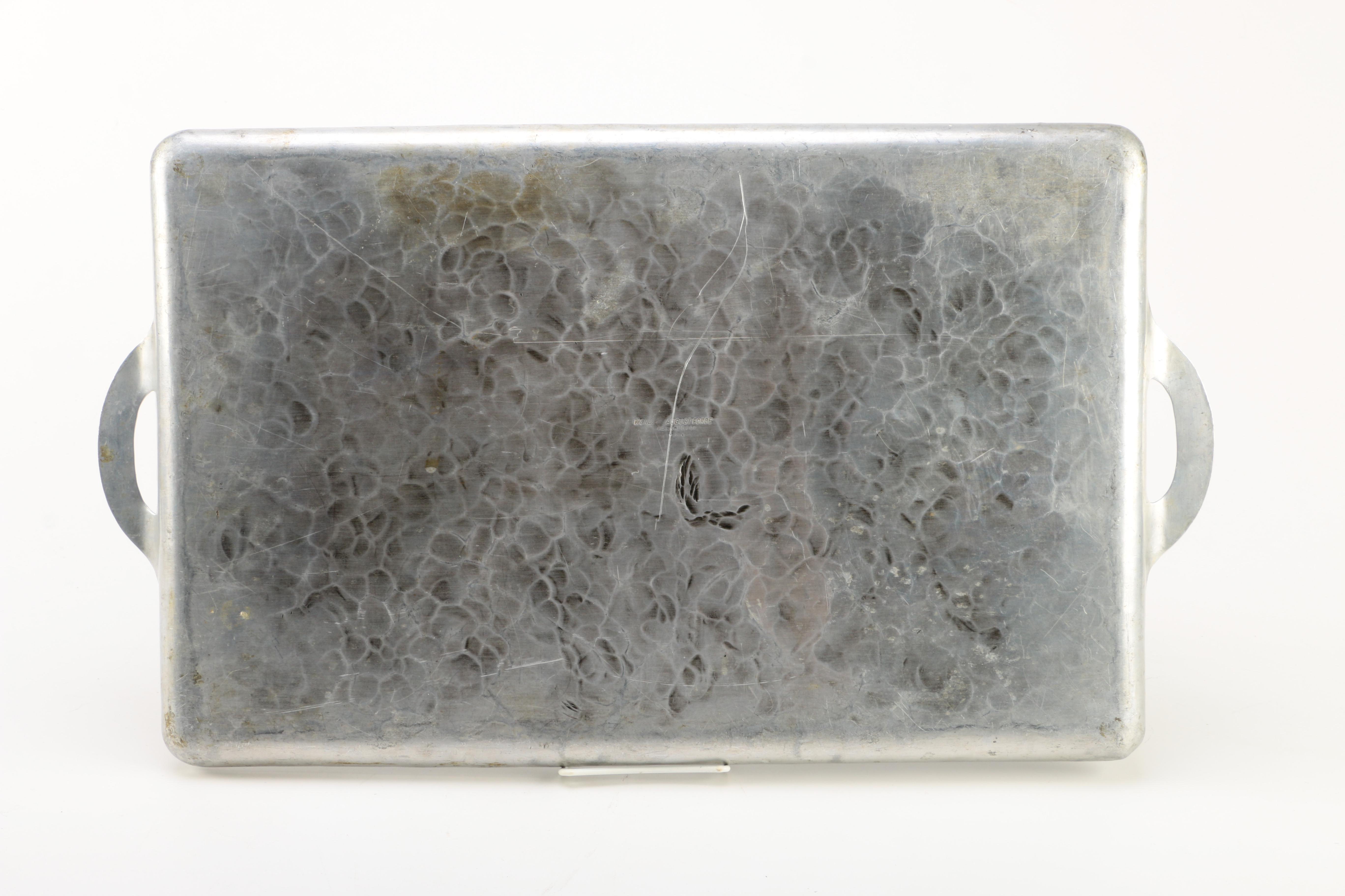 Collection of Copper and Pewter Serving Ware