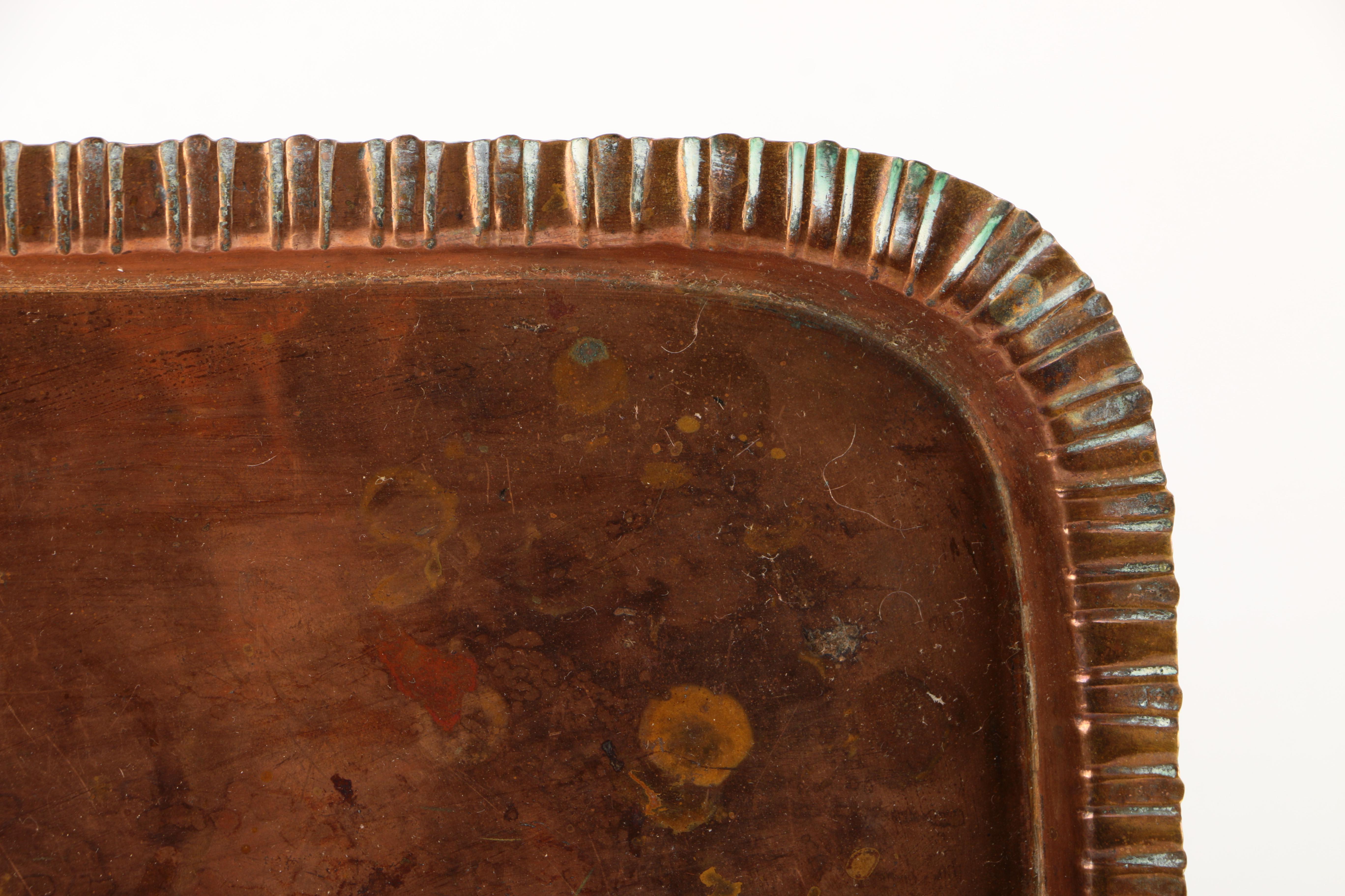 Collection of Copper and Pewter Serving Ware