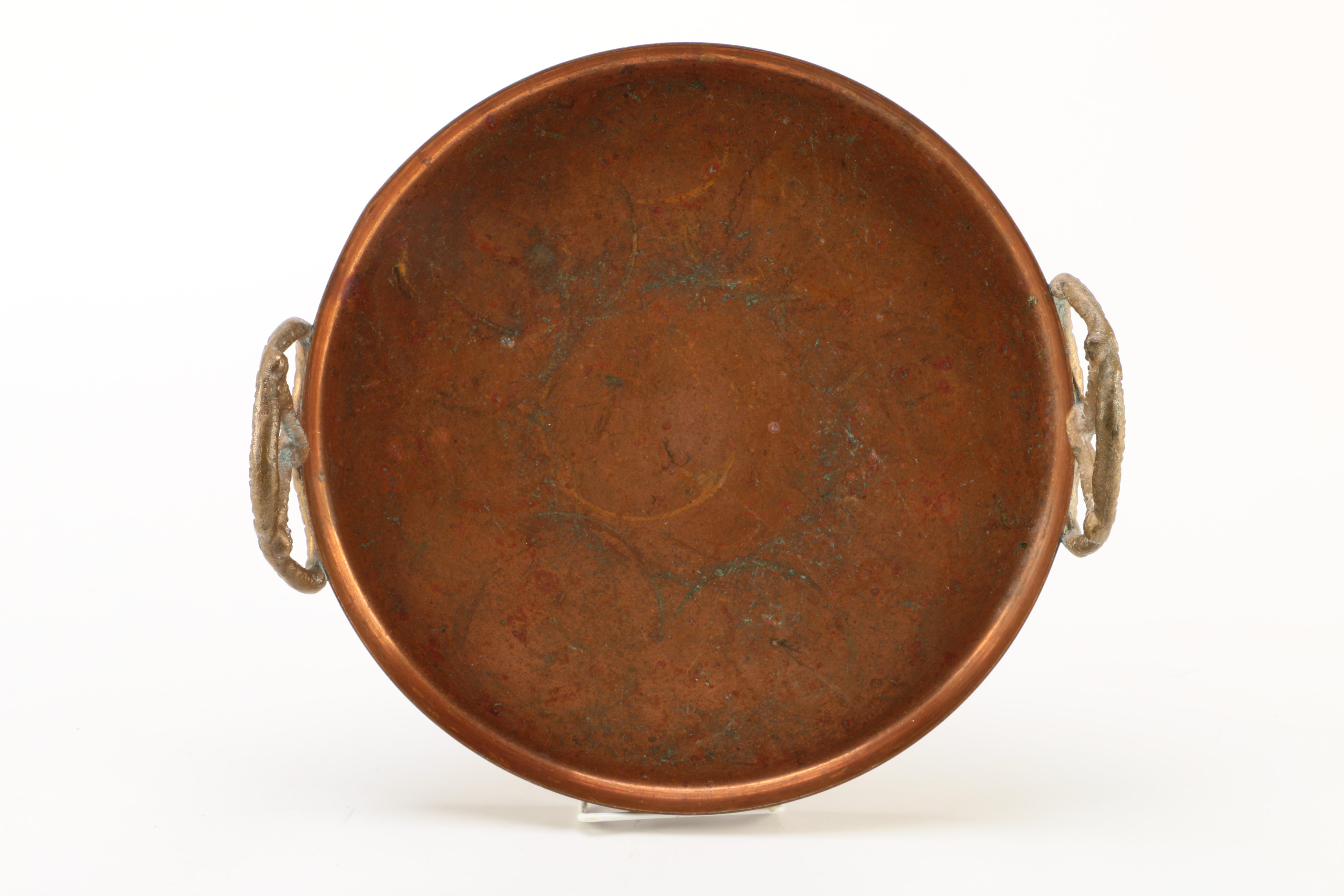 Collection of Copper and Pewter Serving Ware