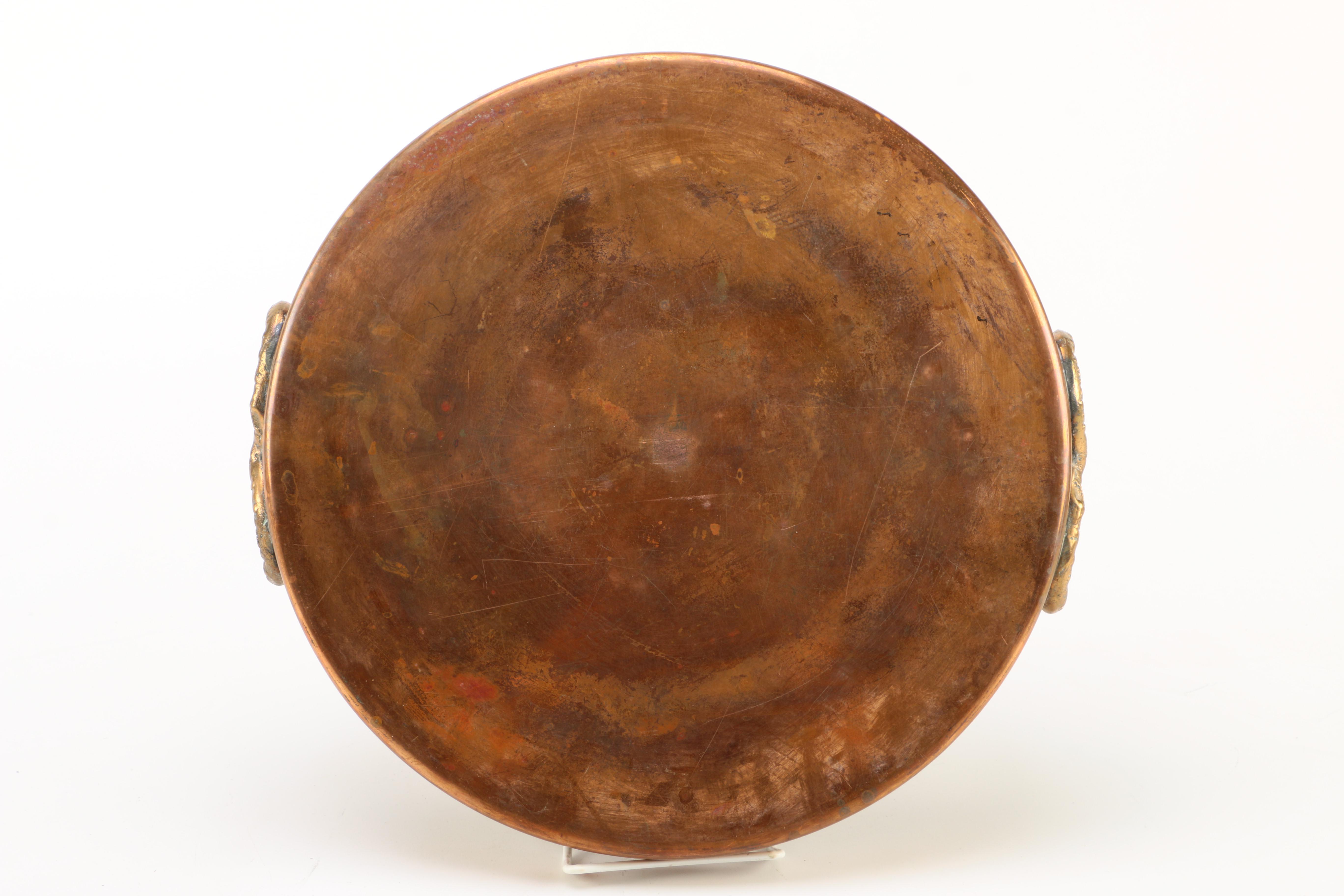 Collection of Copper and Pewter Serving Ware