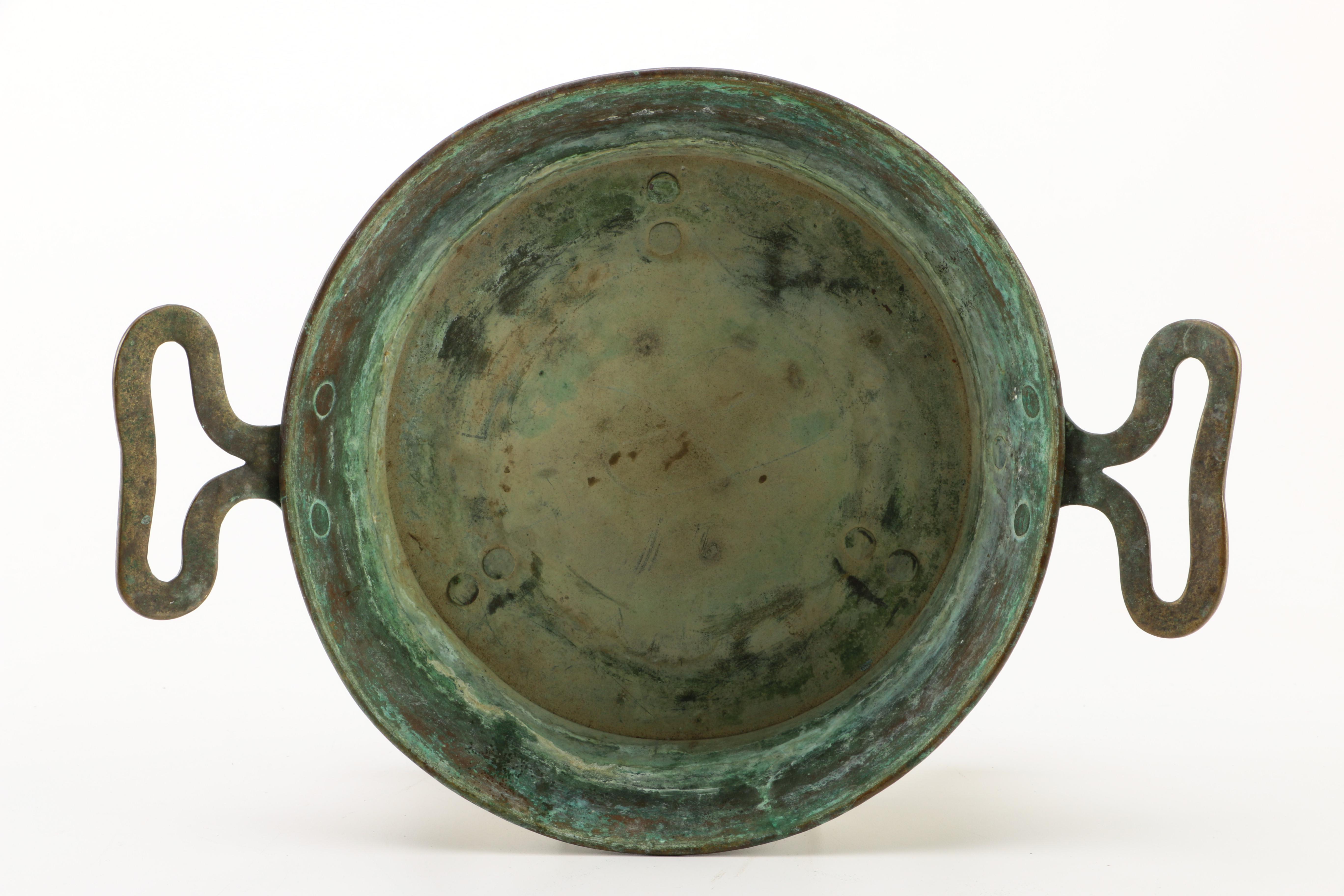 Collection of Copper and Pewter Serving Ware