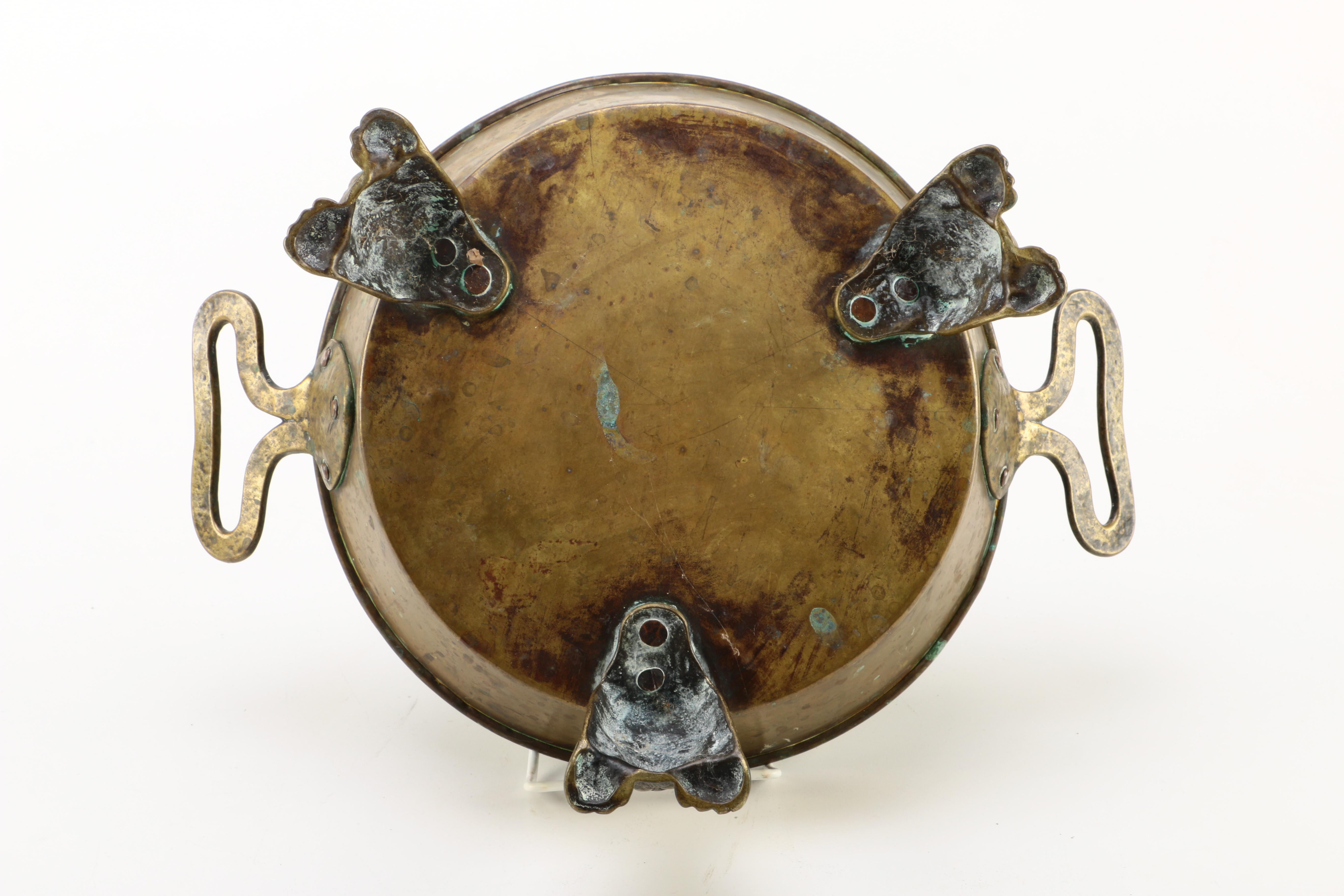 Collection of Copper and Pewter Serving Ware