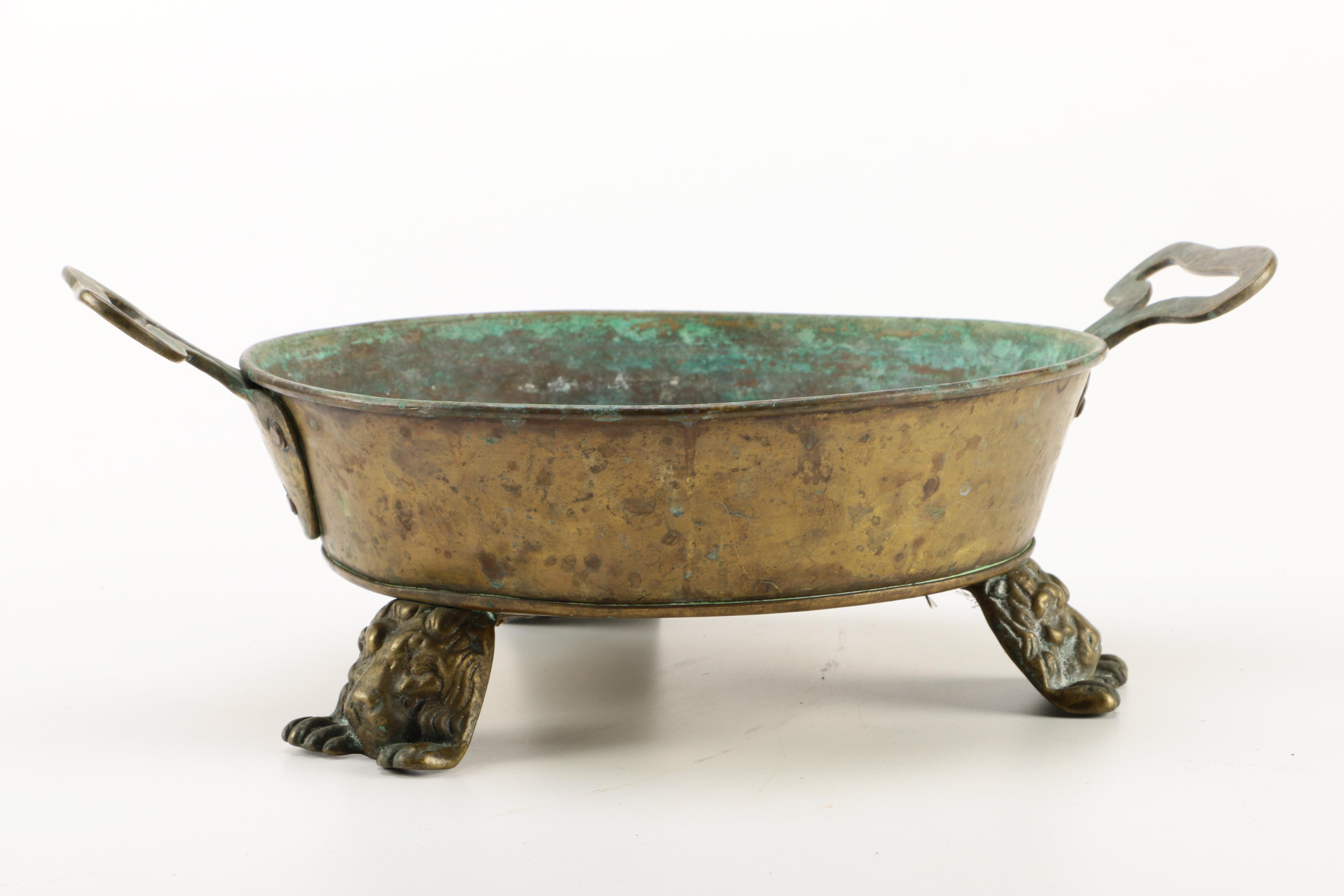 Collection of Copper and Pewter Serving Ware