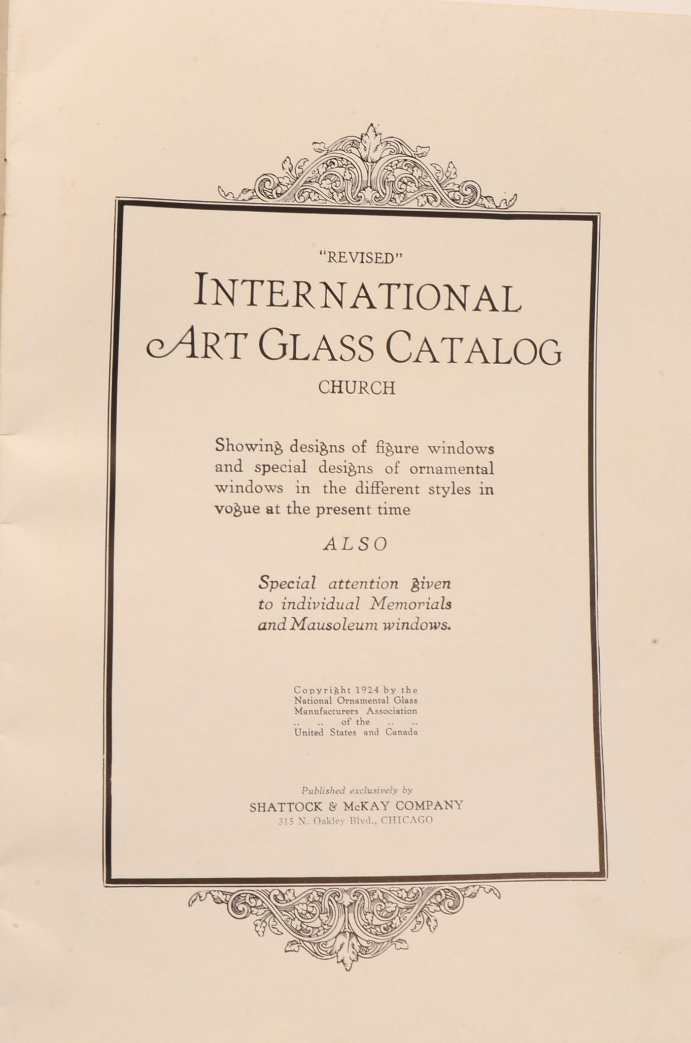 1924 Stained Glass Catalog