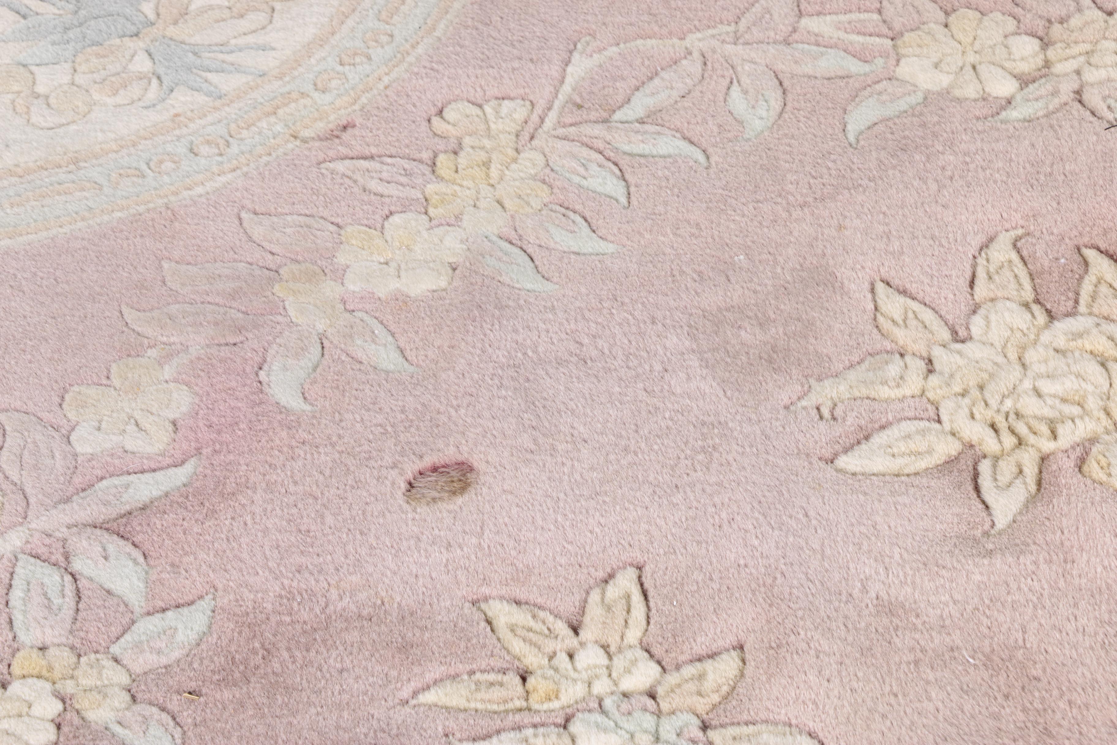 Hand-Knotted and Carved Chinese Area Rug