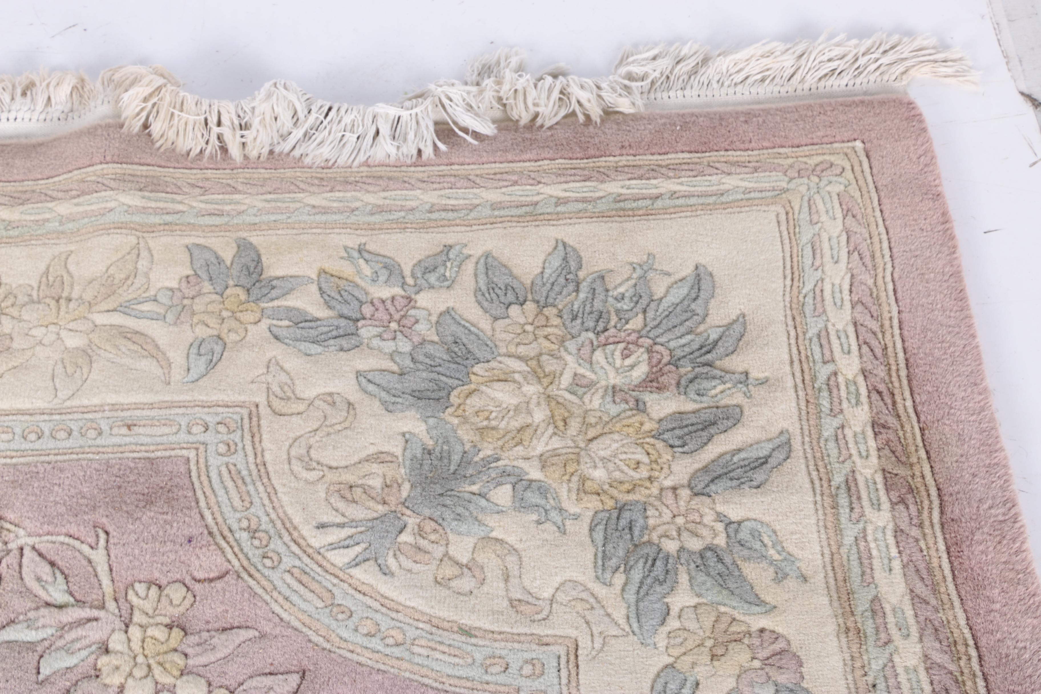 Hand-Knotted and Carved Chinese Area Rug