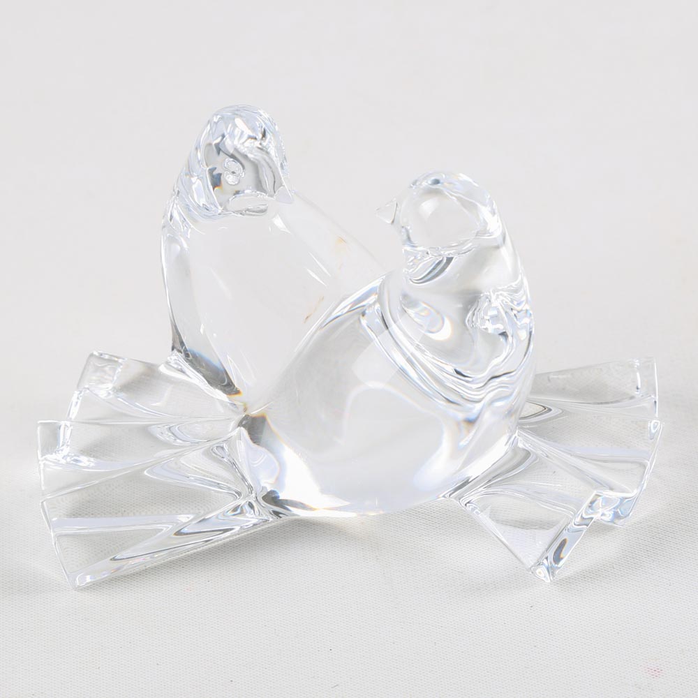 Baccarat Crystal "Loving Doves" Figurine