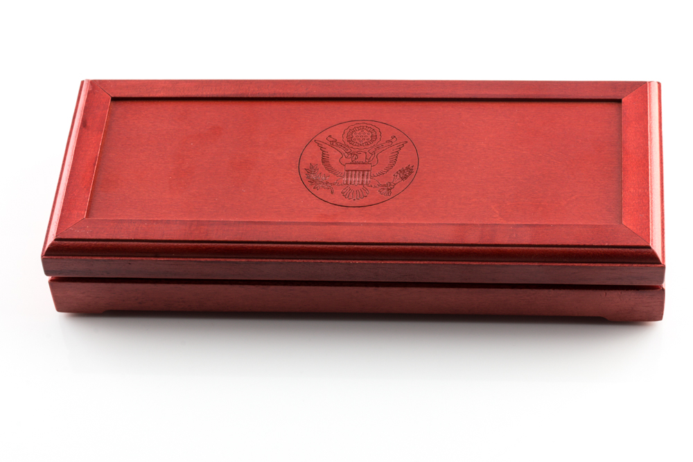 Set of Four Smithsonian Institution 150th Anniversary Gold and Silver Coins