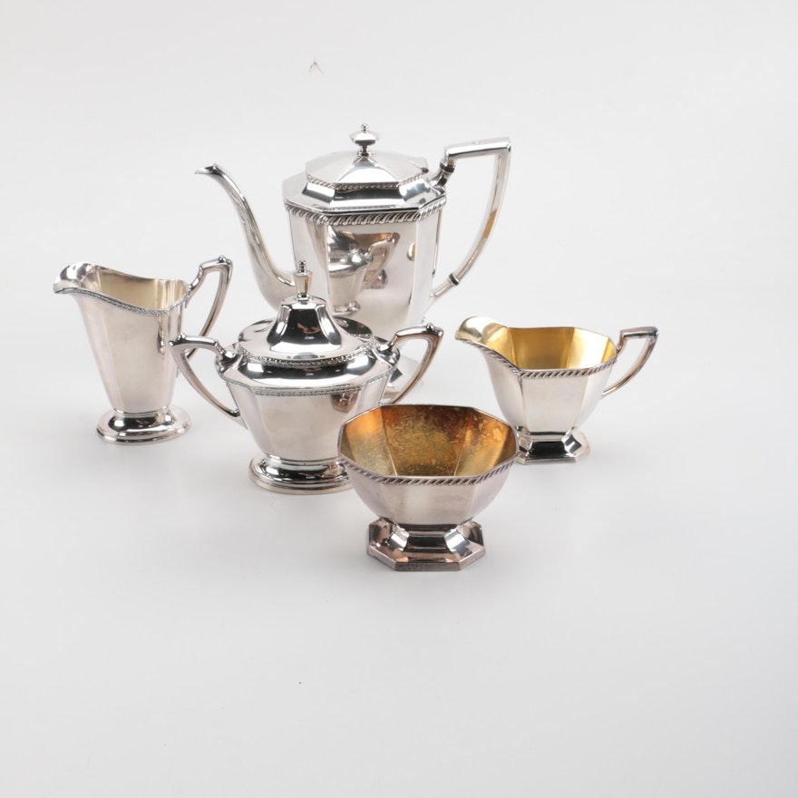 Homan and Wallace Silver Plate Coffee Service