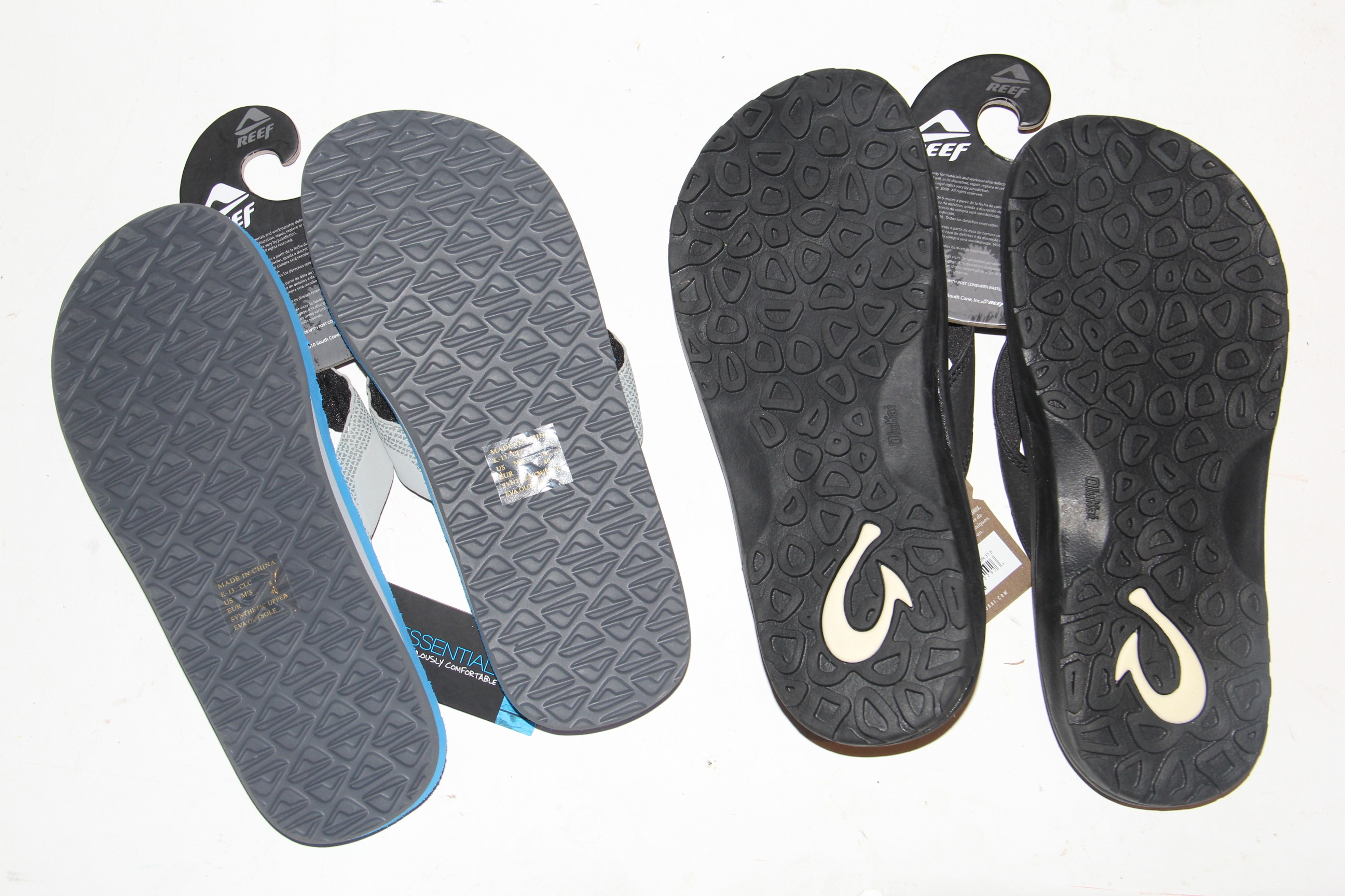 Men's Size 8 Sandals Including Rainbow and Hurley