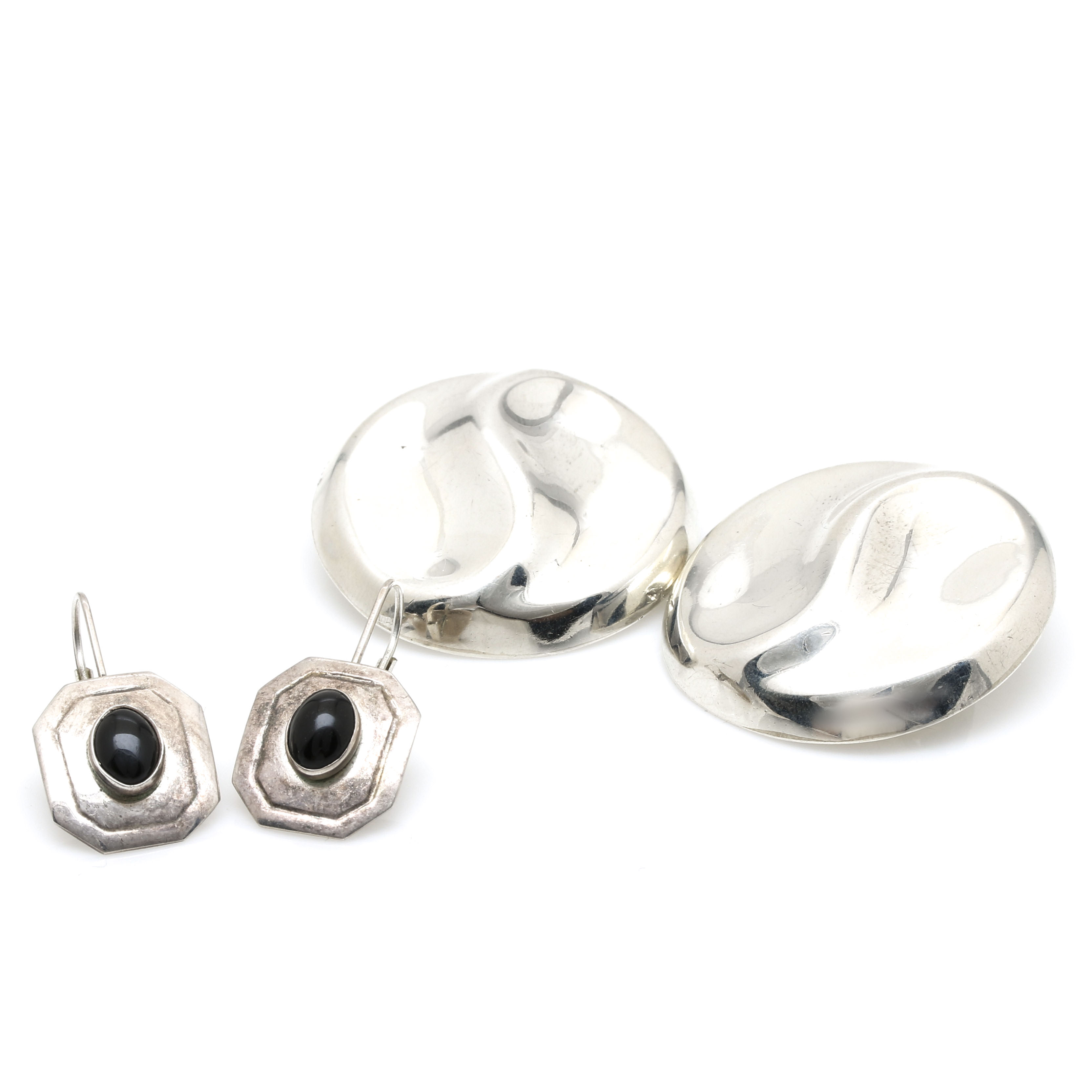 Sterling Silver Earrings and Necklace Including Taxco