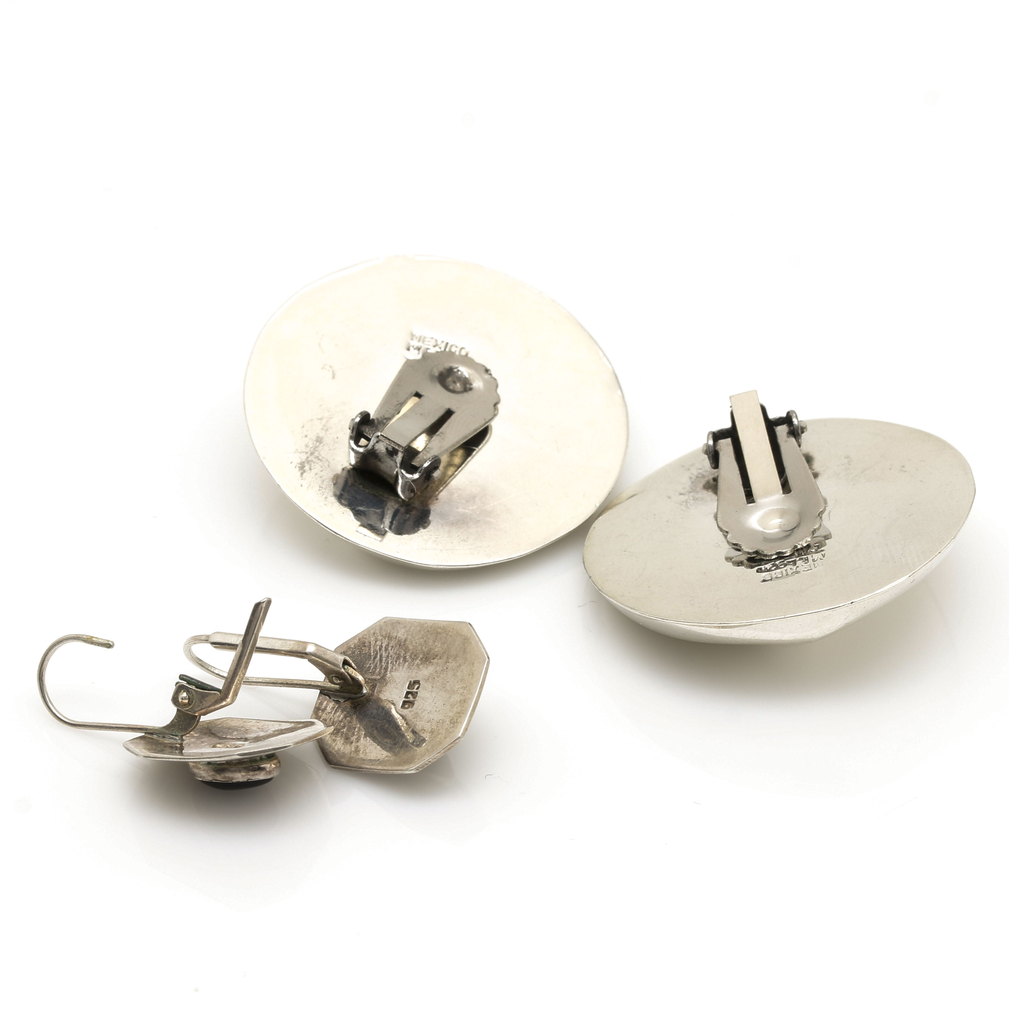 Sterling Silver Earrings and Necklace Including Taxco