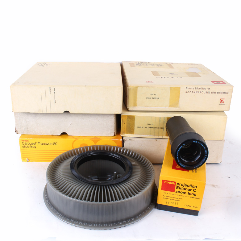 Kodak Projection Lens and Slide Trays