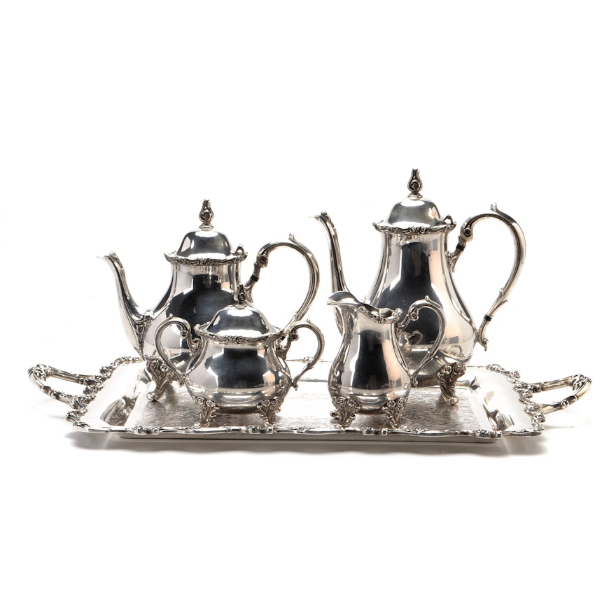 "American Rose" Silver Plated Tea Service By International Silver