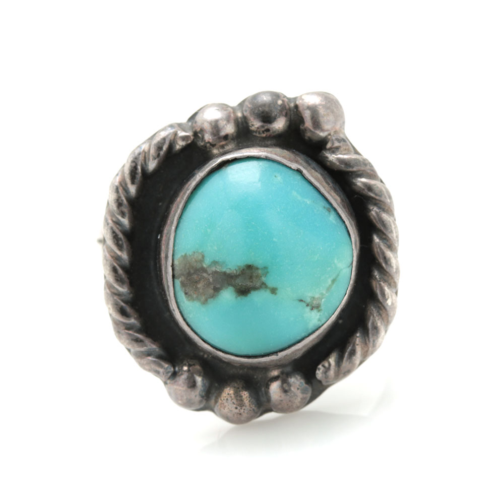 Navajo Style Sterling Silver Turquoise Jewelry Featuring Rainbow Man Yei Necklace