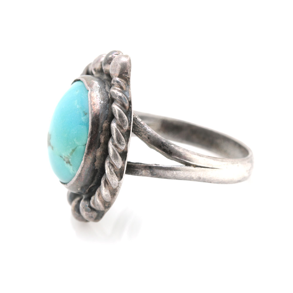 Navajo Style Sterling Silver Turquoise Jewelry Featuring Rainbow Man Yei Necklace