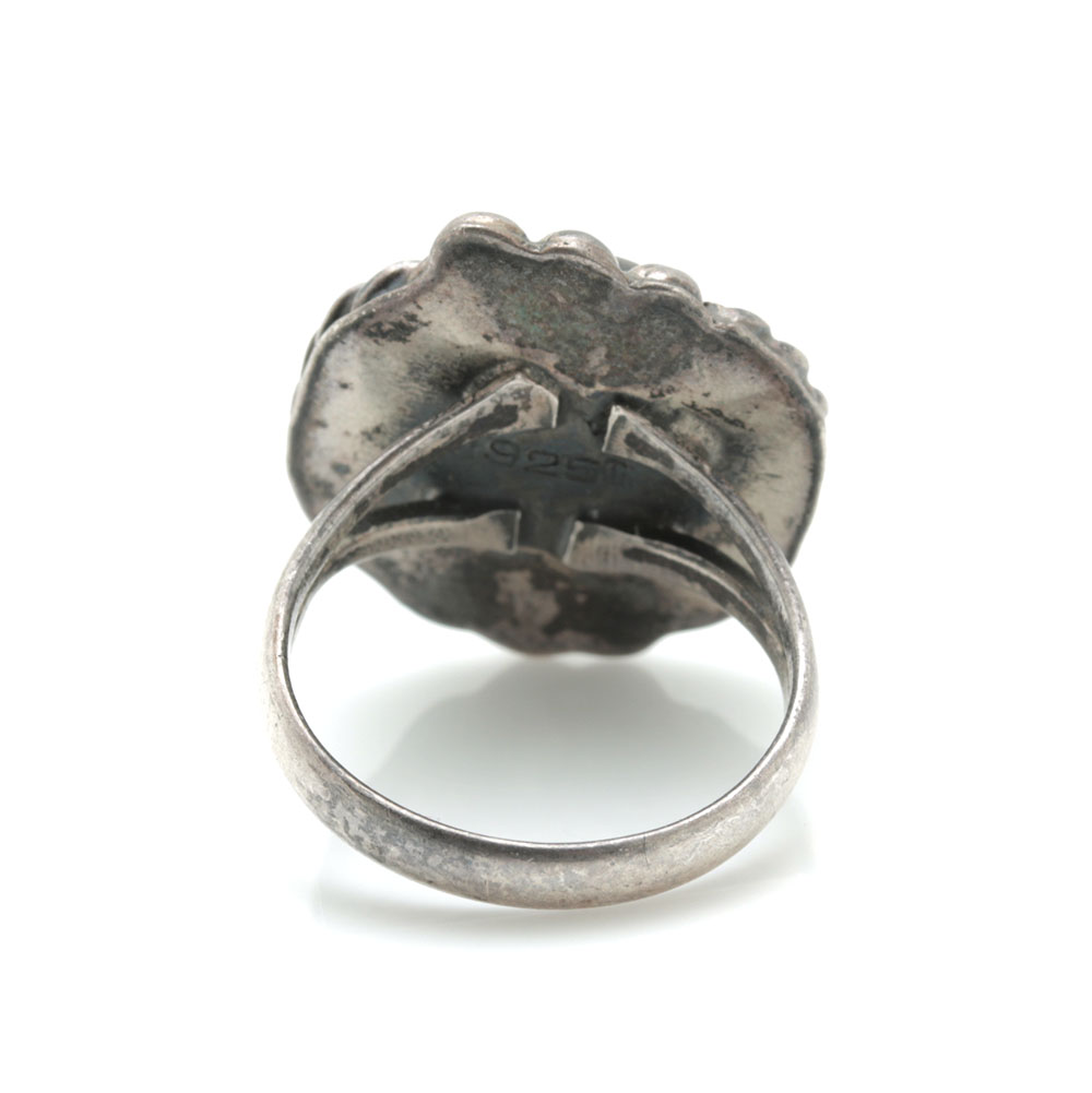 Navajo Style Sterling Silver Turquoise Jewelry Featuring Rainbow Man Yei Necklace