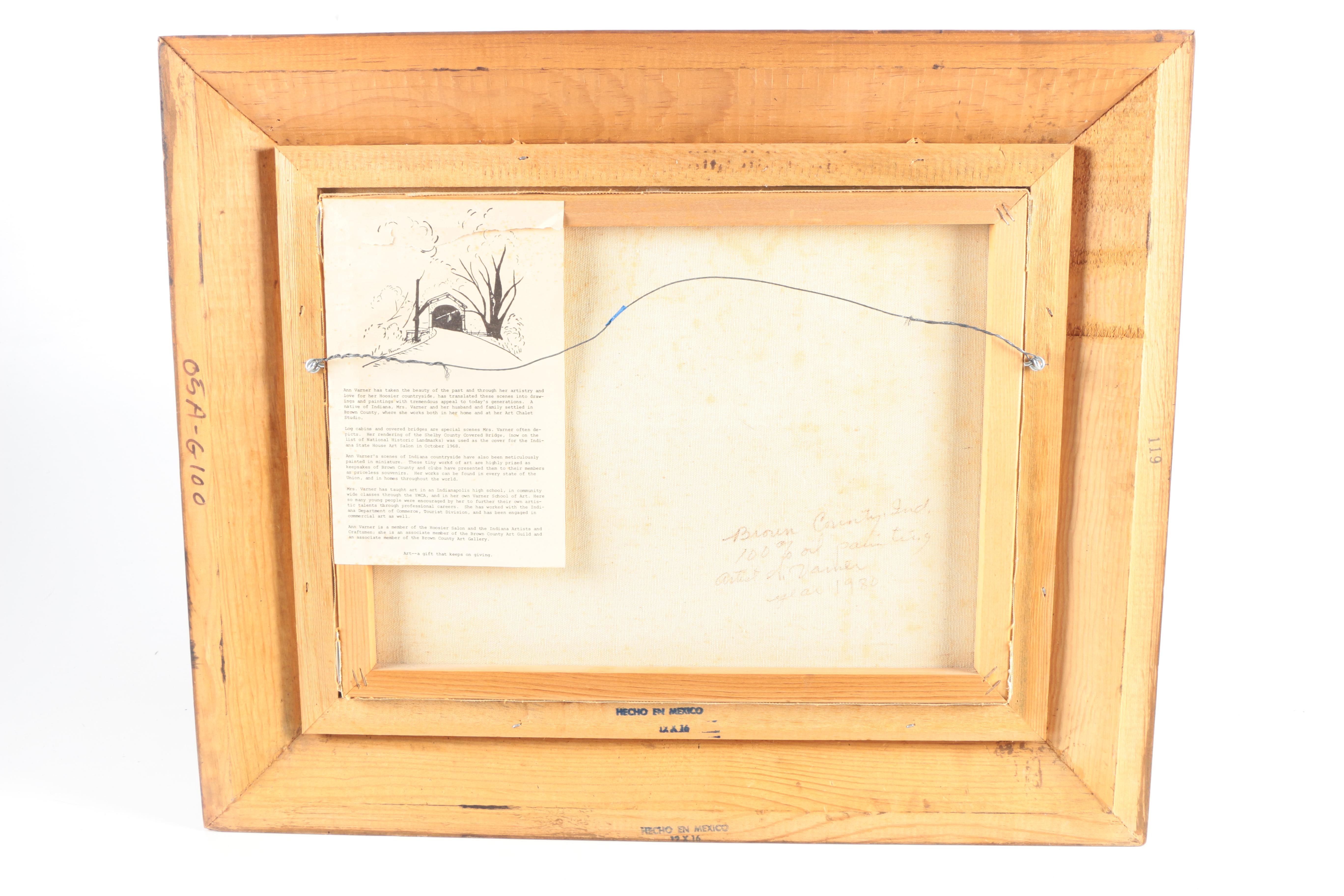 Ann Varner Vintage Oil Painting on Canvas of a Landscape