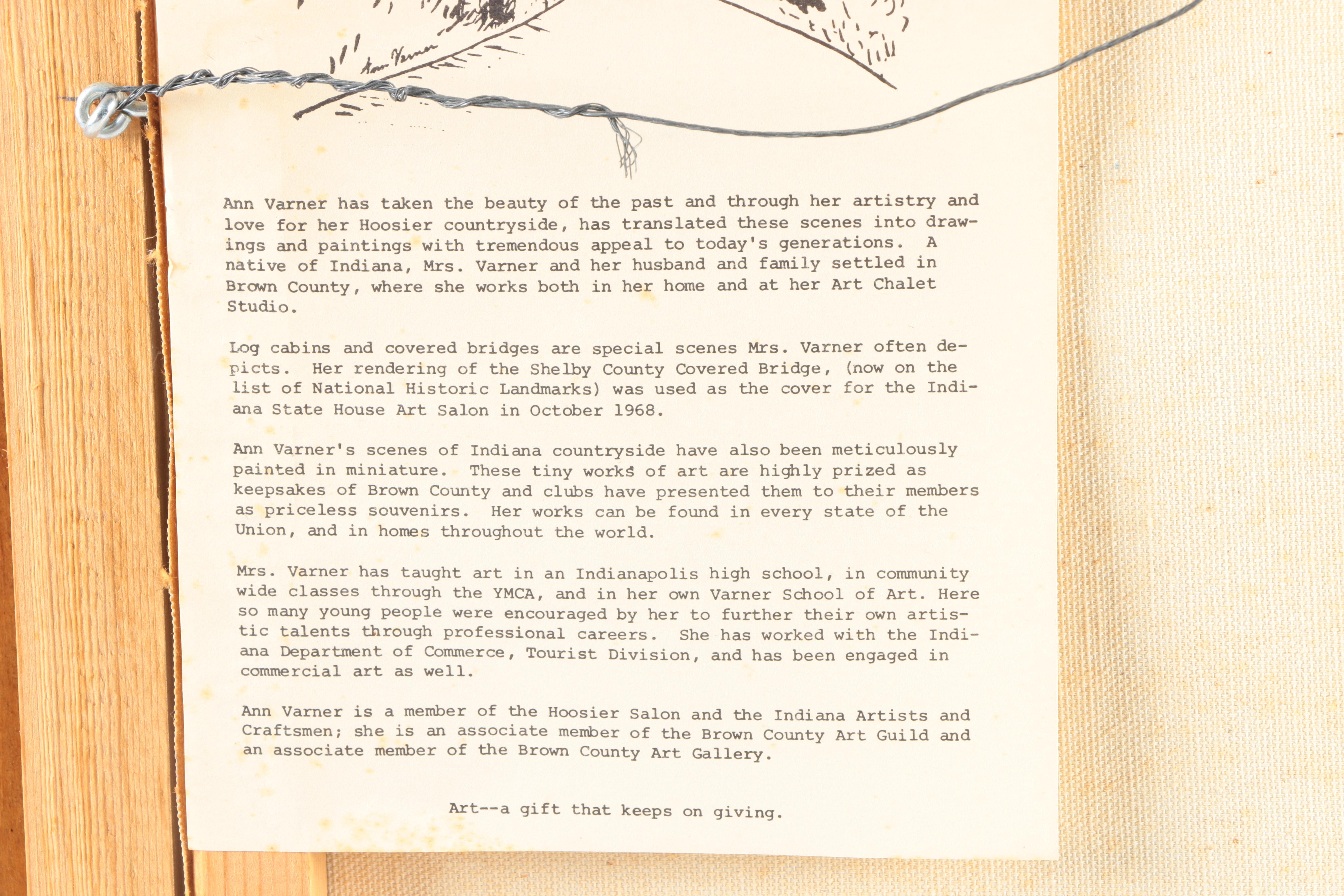 Ann Varner Vintage Oil Painting on Canvas of a Landscape