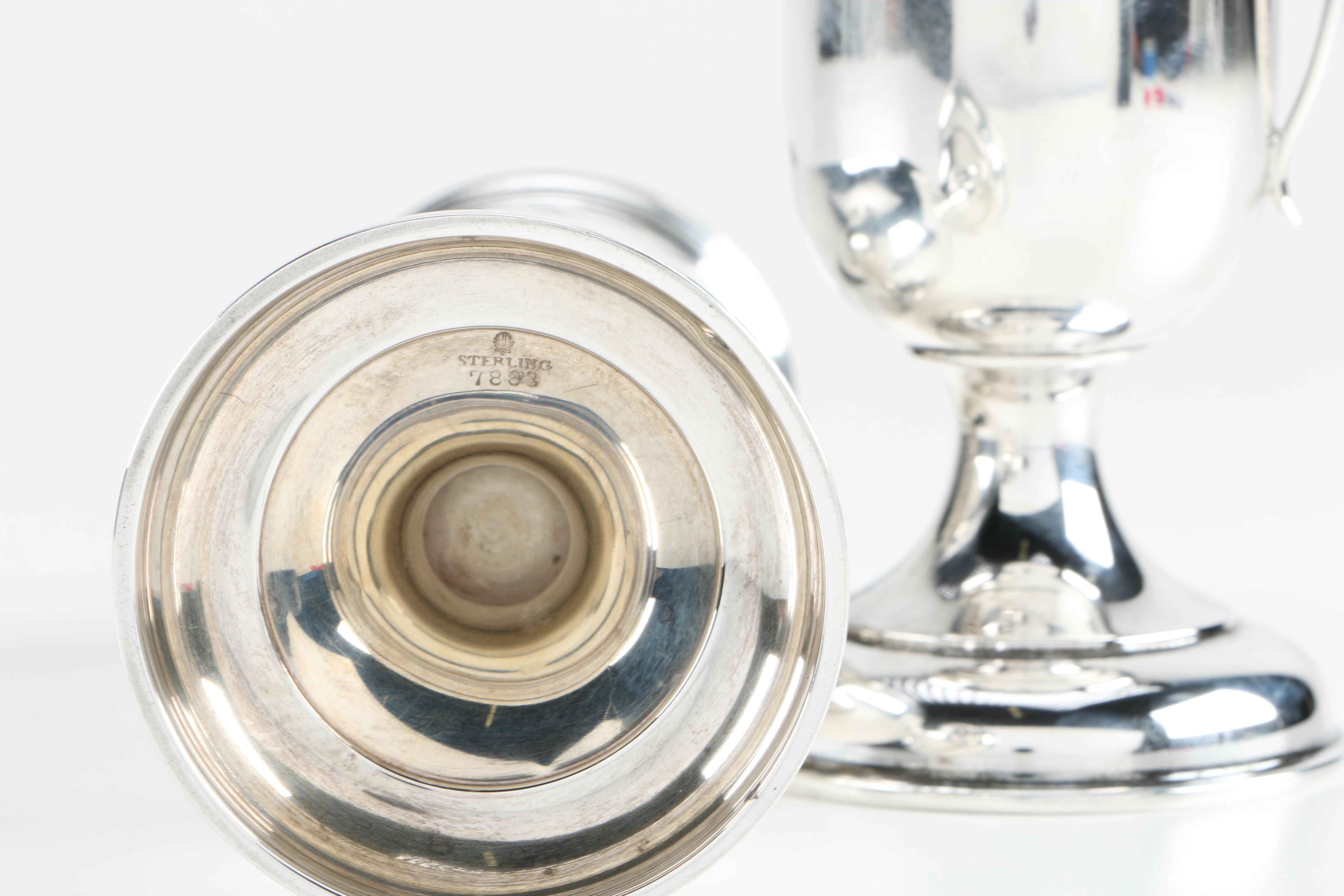 Watson Company Sterling Silver Creamer and Sugar Shaker