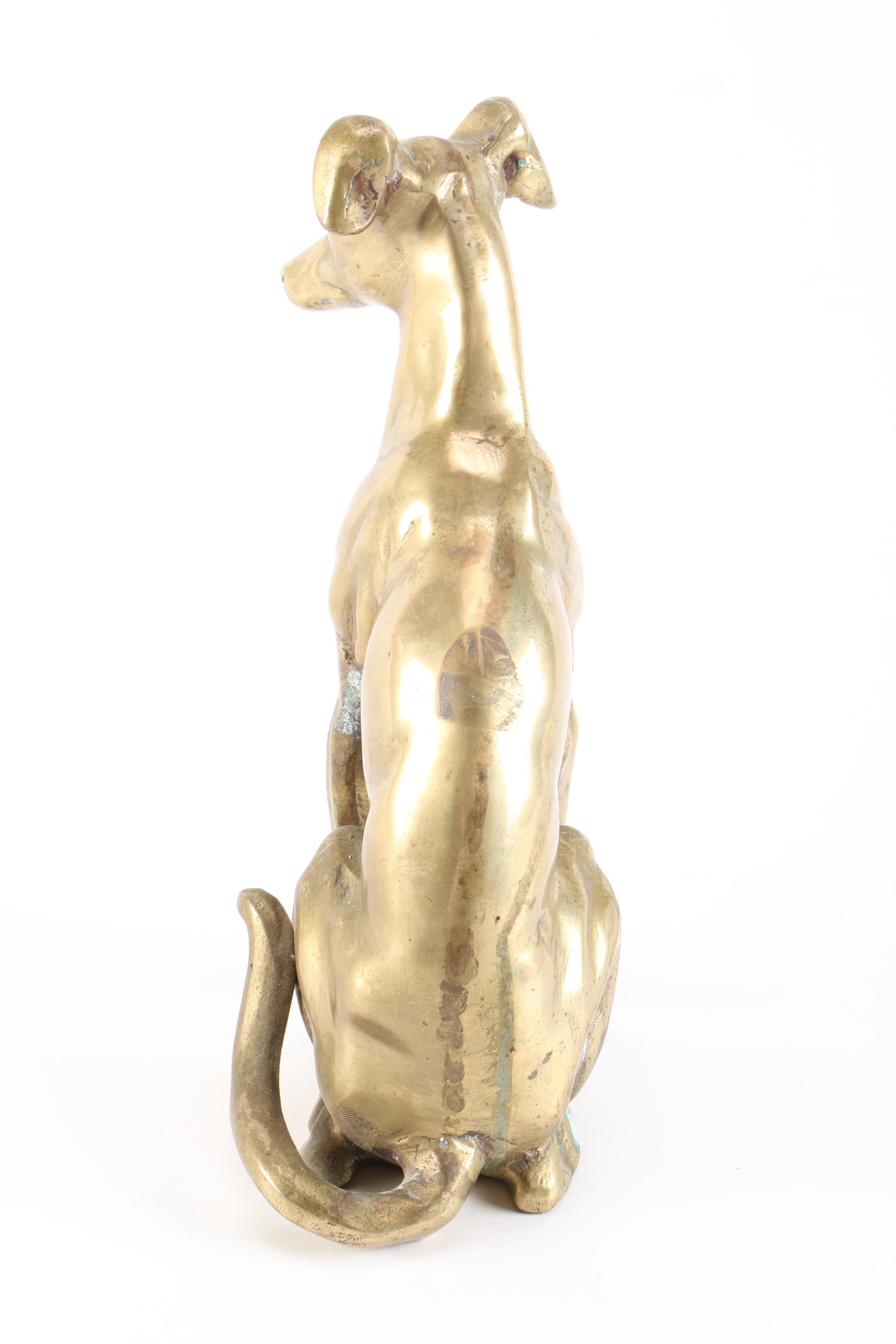 Brass Greyhound Figurine