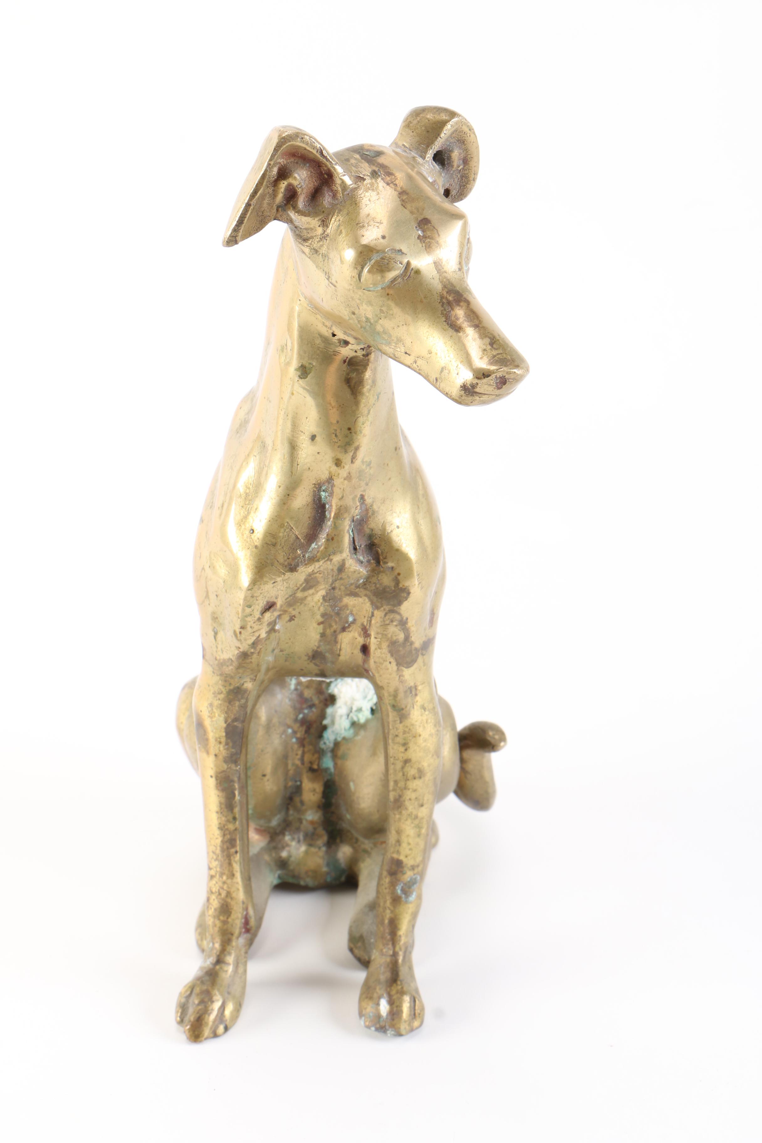 Brass Greyhound Figurine